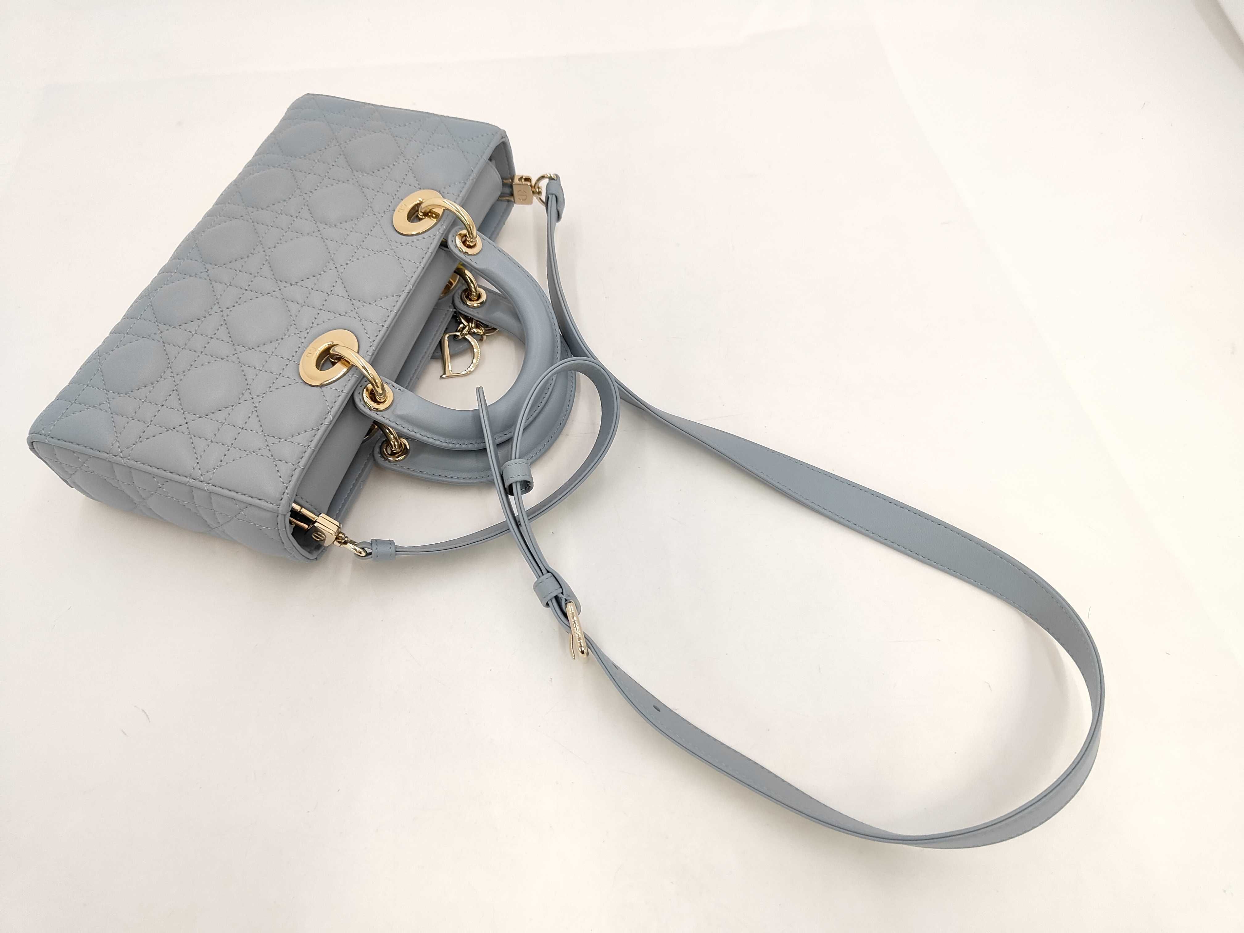Lady Dior D Joy Bag Light Blue Shoulder Bag — view 5