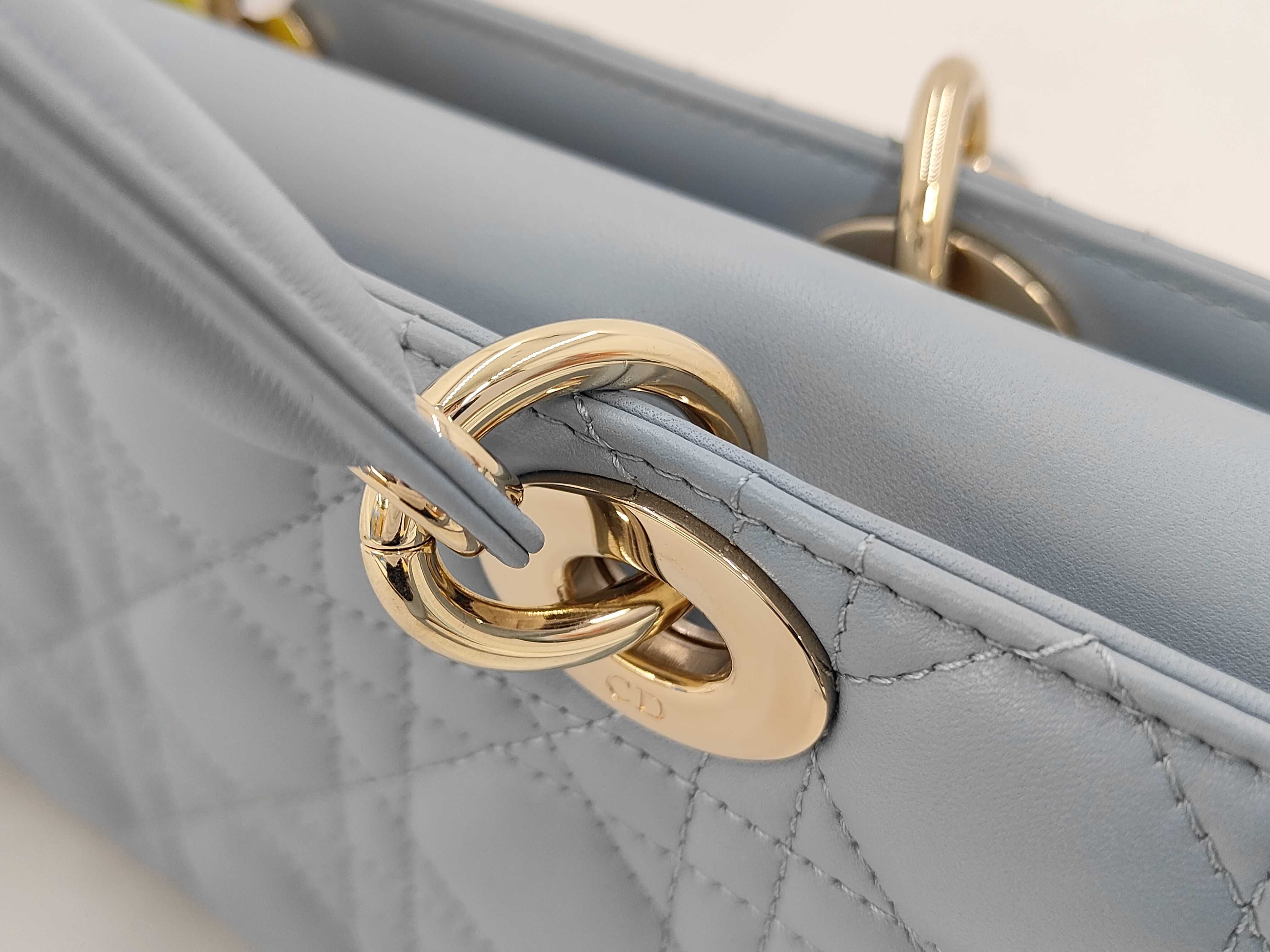 Lady Dior D Joy Bag Light Blue Shoulder Bag — view 7