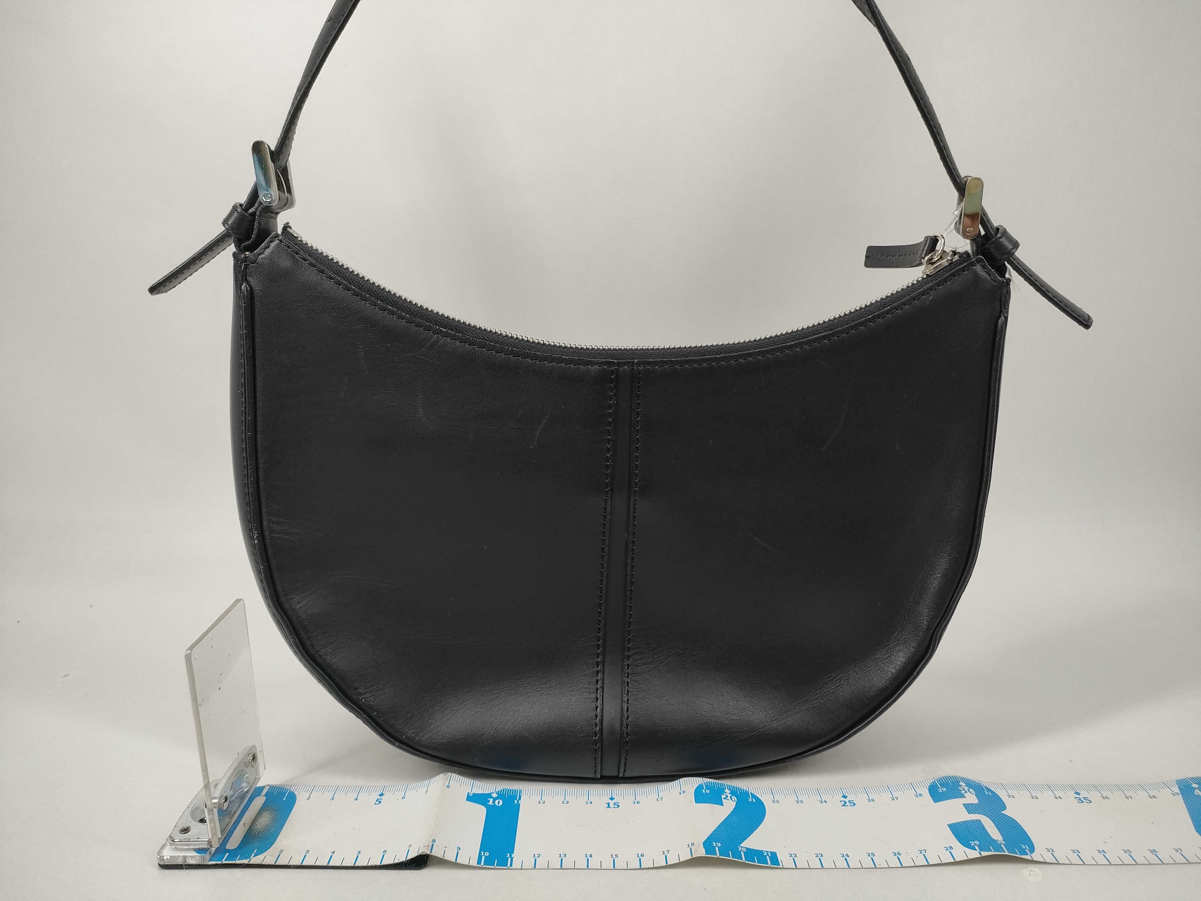Leather One-Shoulder Bag, Black — view 2
