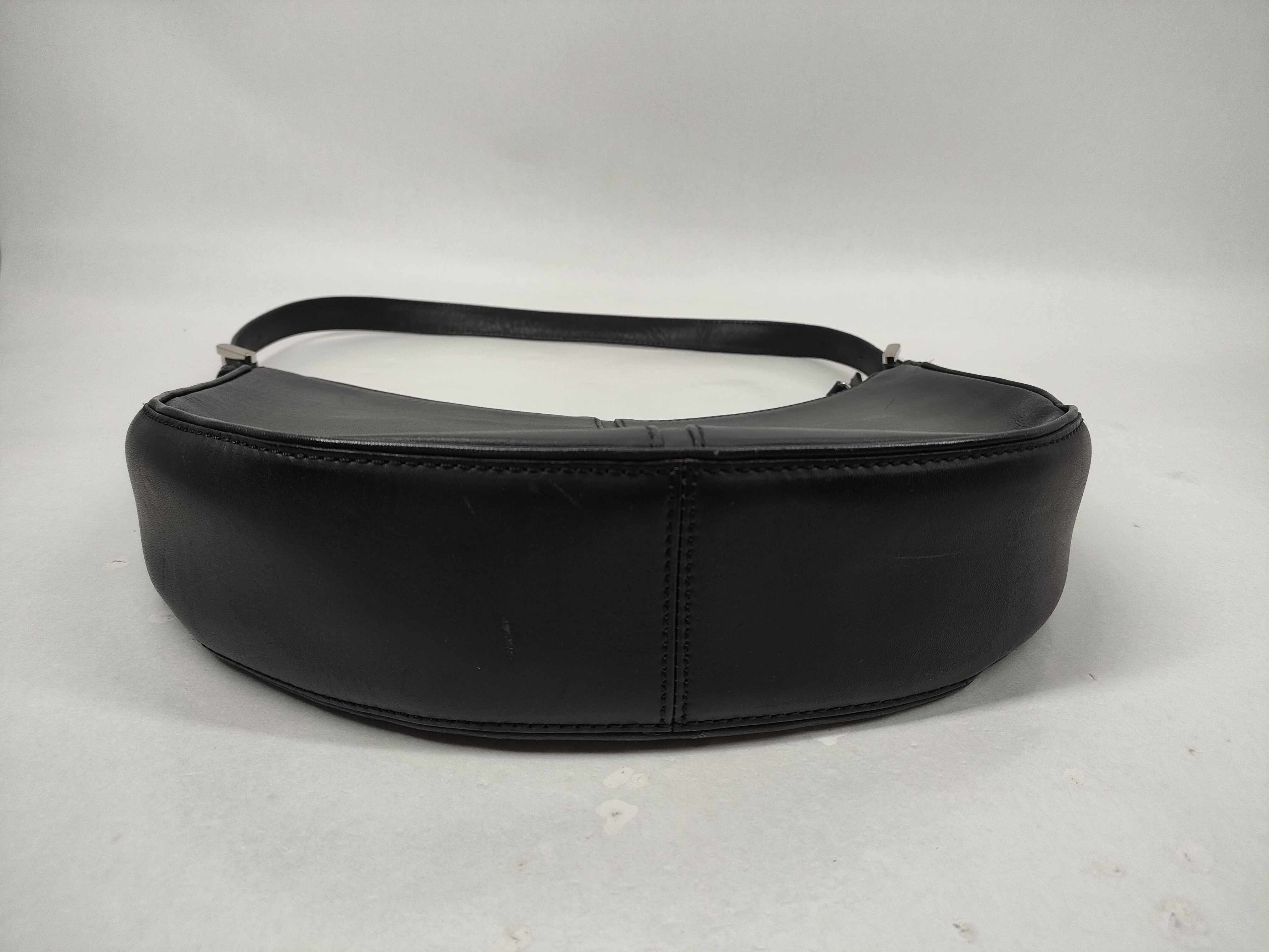 Leather One-Shoulder Bag, Black — view 9