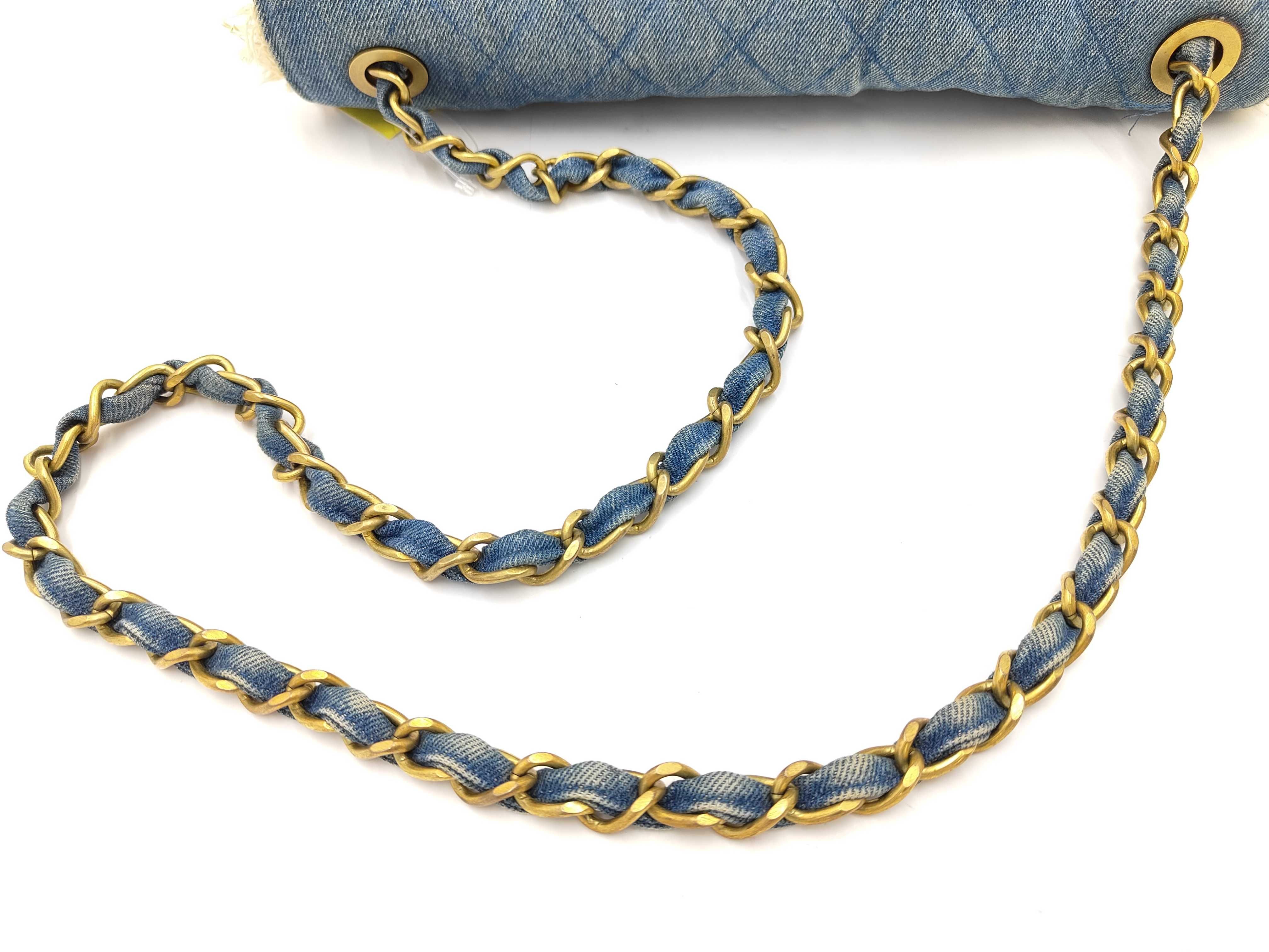 Denim Chain Shoulder Bag Coco Turnlock Shoulder Bag — view 3