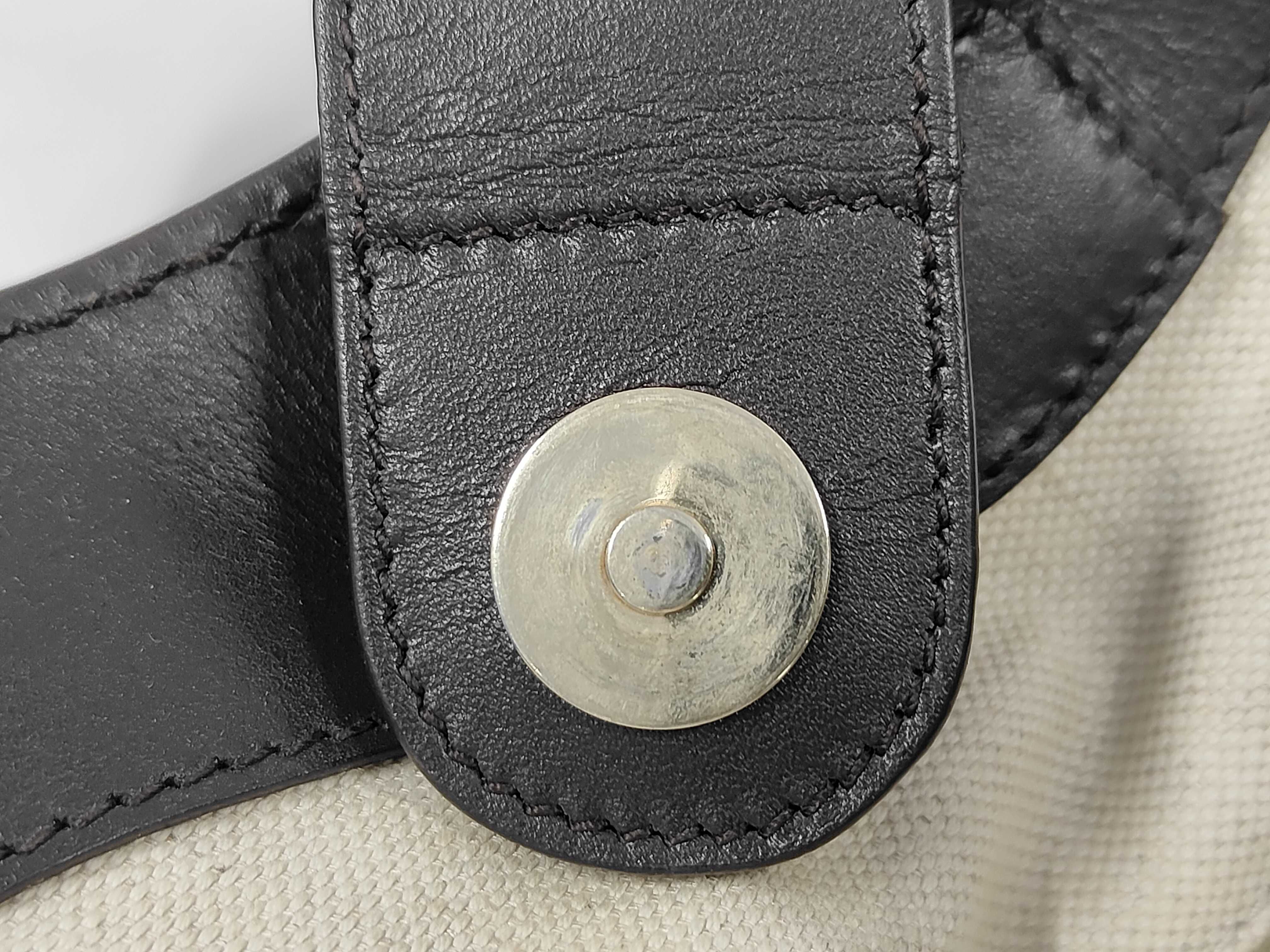Dark Brown Canvas GG Monogram Pumpkin Shoulder Bag (Handbag) — view 10