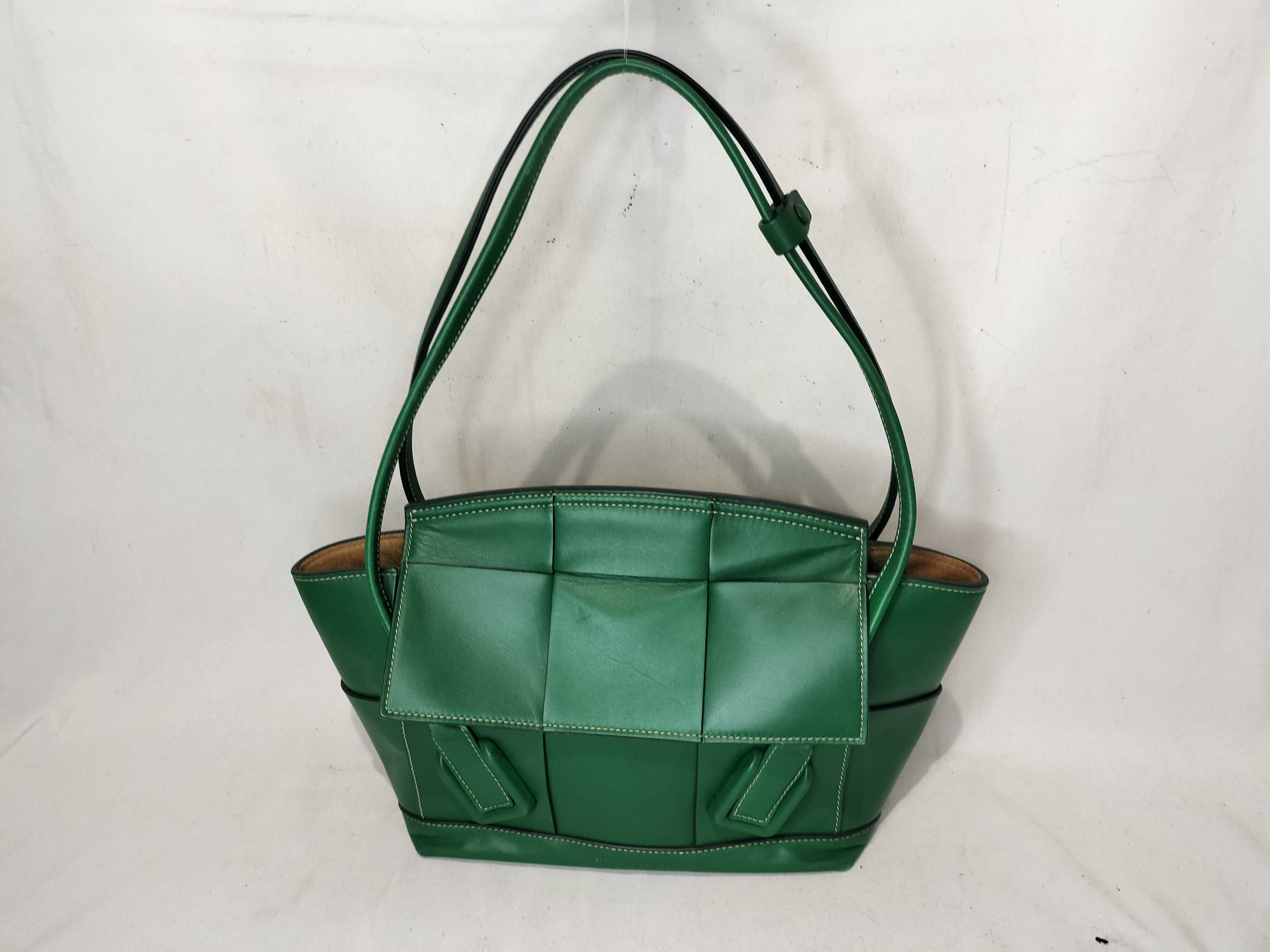 Intrecciato Maxi Intrecciato The Arco tote Leather Tote bag Green handbag
