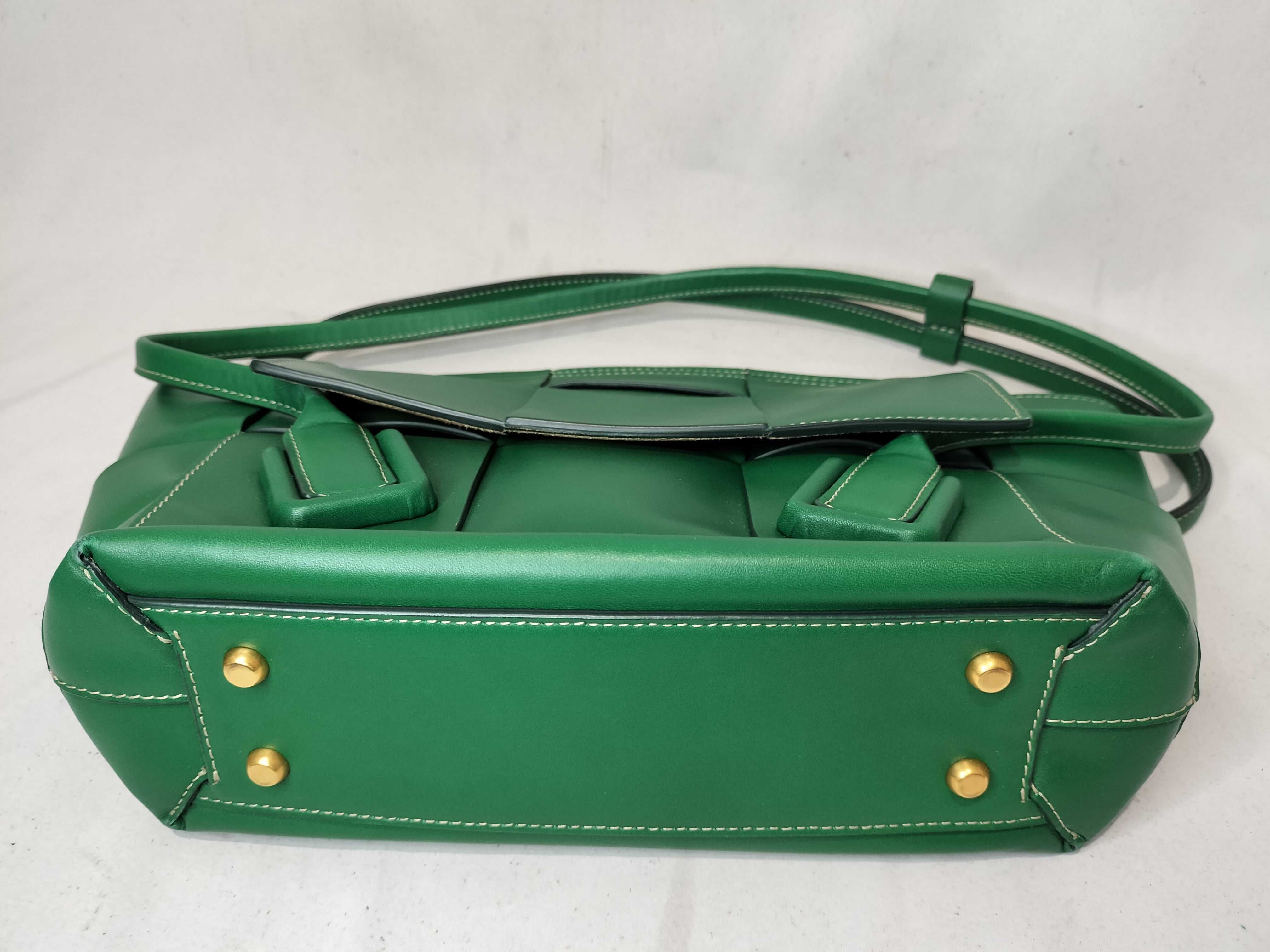 Intrecciato Maxi Intrecciato The Arco tote Leather Tote bag Green handbag — view 7
