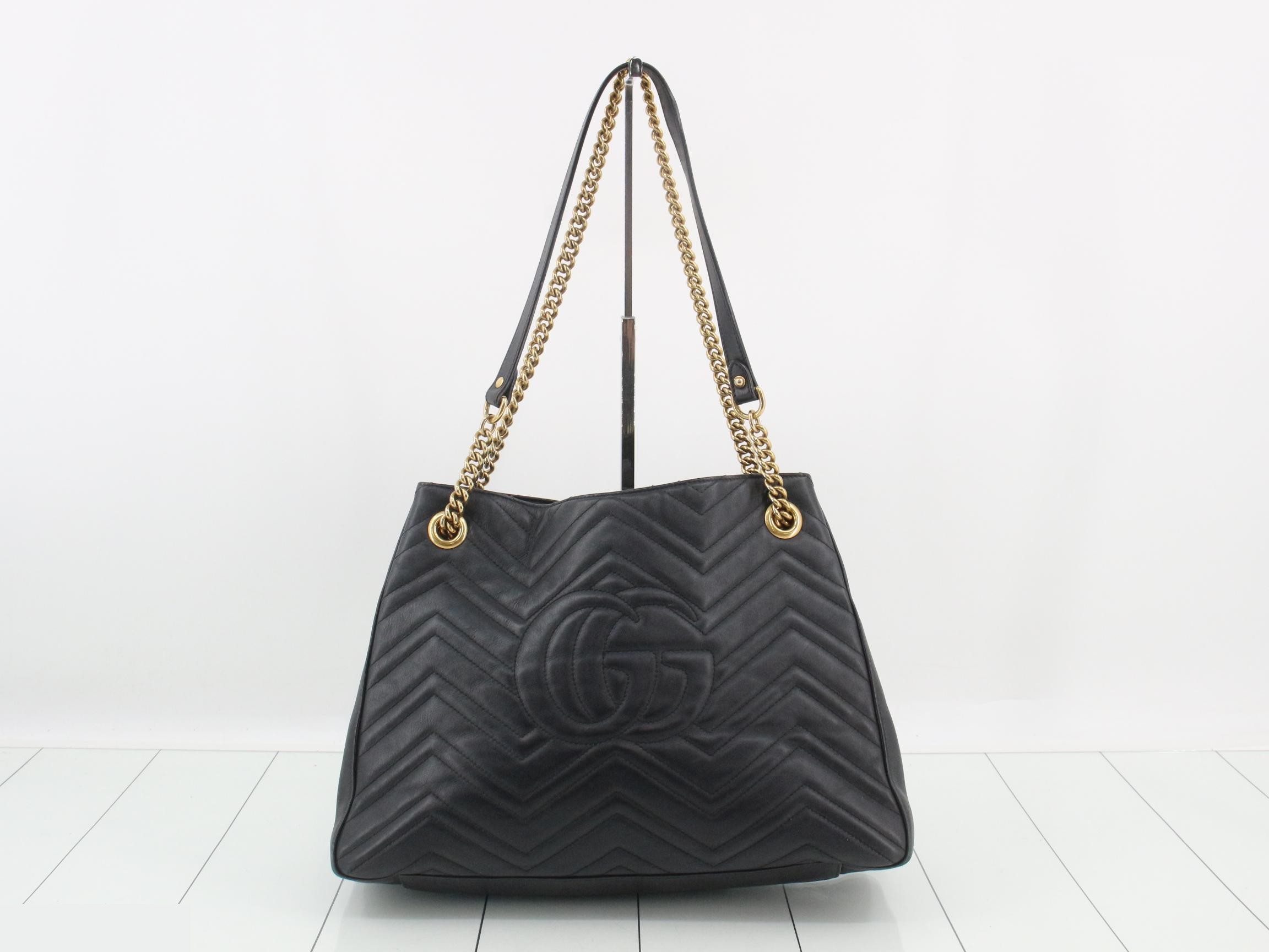 Marmont Quilted Shoulder Bag, Black, 453569 — view 2