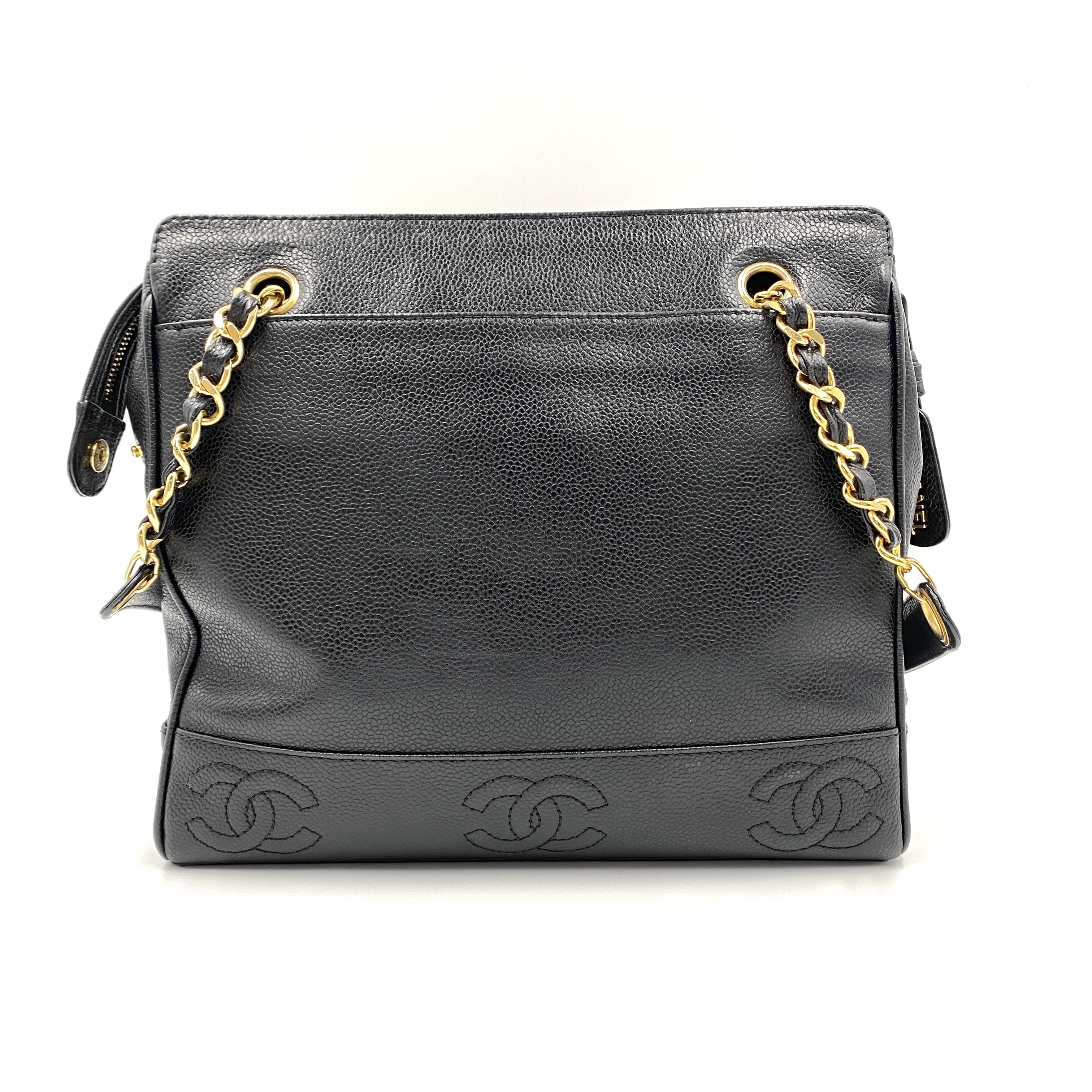 Triple Coco Caviar Chain Tote Bag (Series 4) — view 2