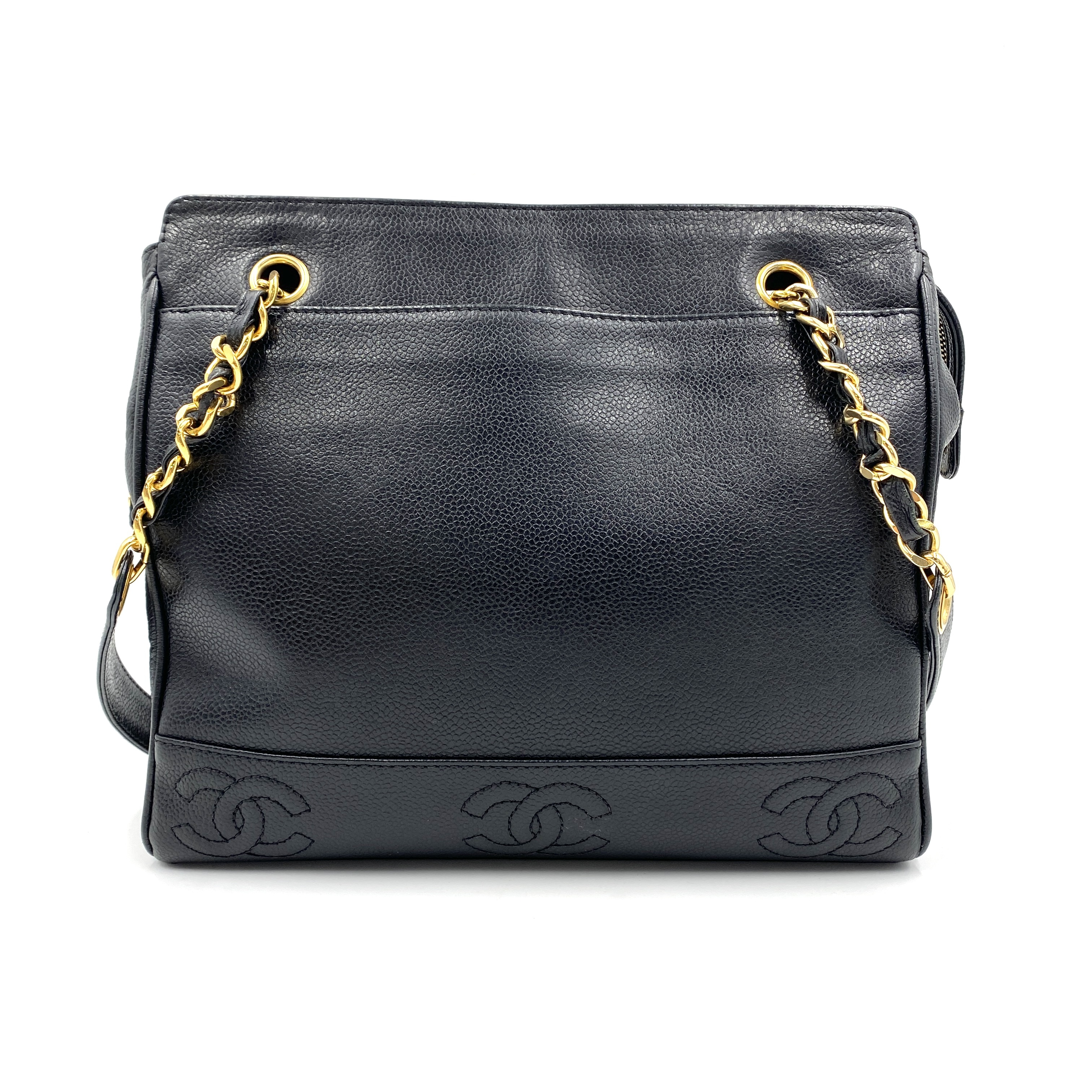 Triple Coco Caviar Chain Tote Bag (Series 4) — view 3