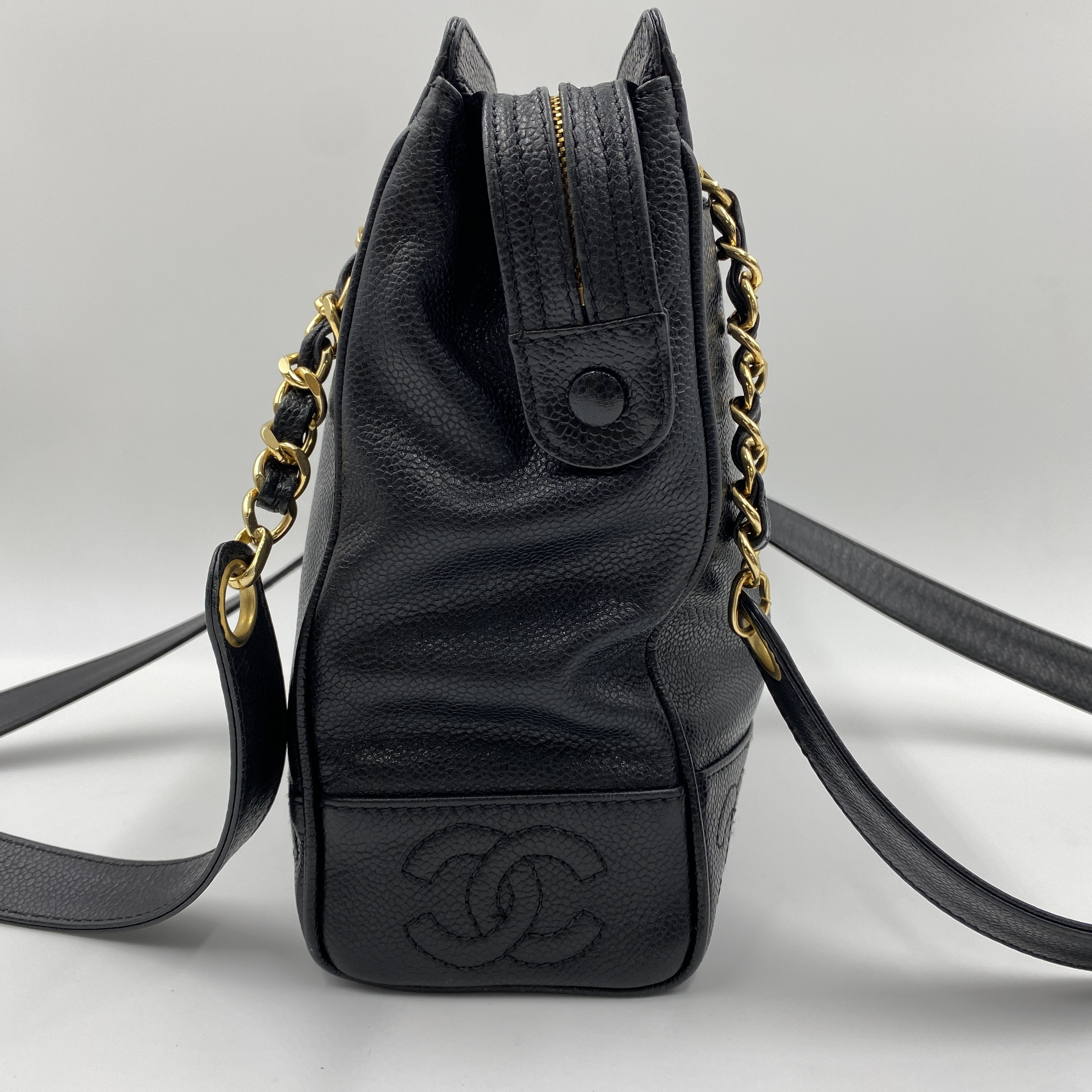 Triple Coco Caviar Chain Tote Bag (Series 4) — view 4