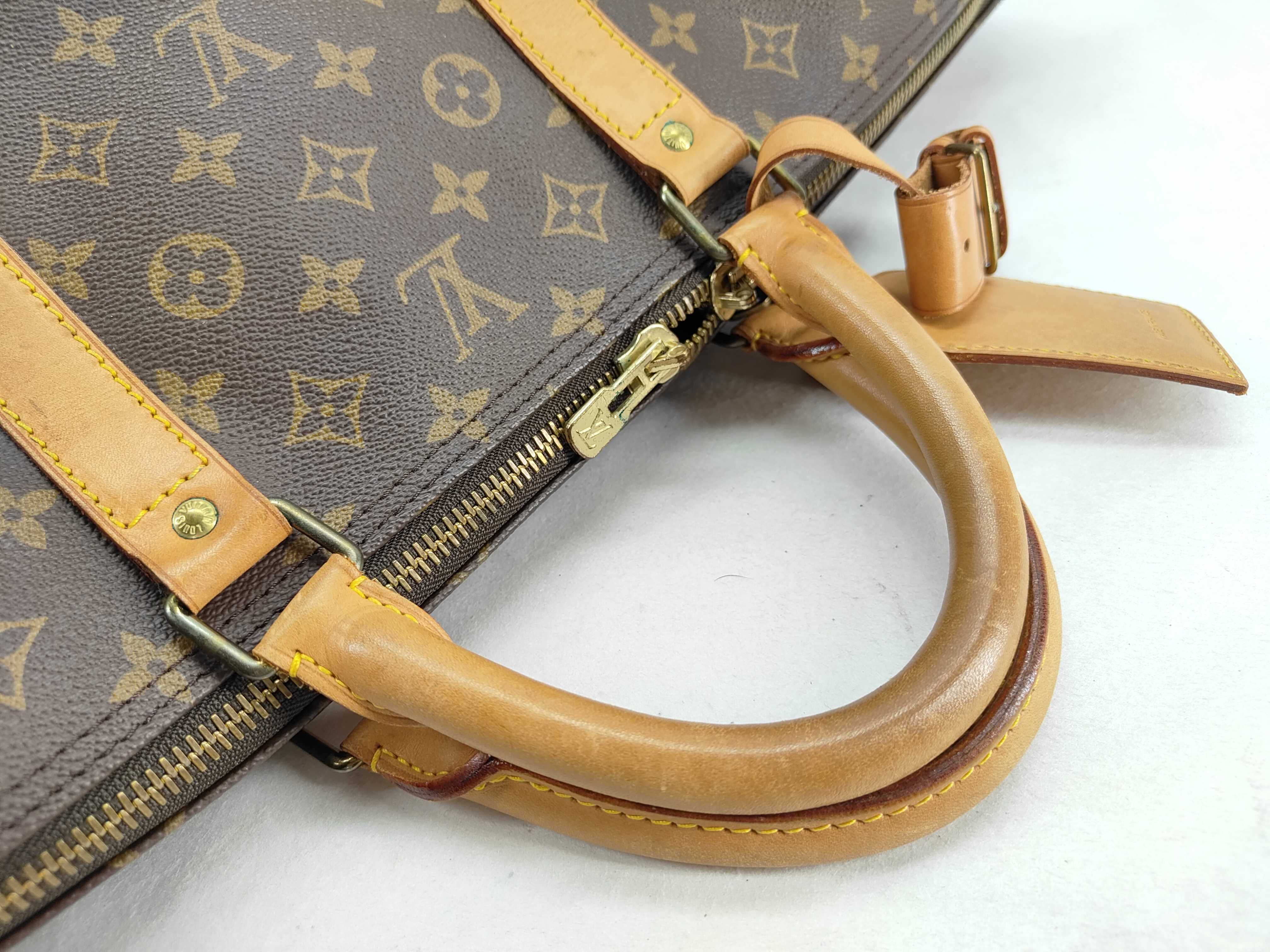Monogram Keepall 60 M41422 (Serial number unclear) Brown Boston Bag — view 4