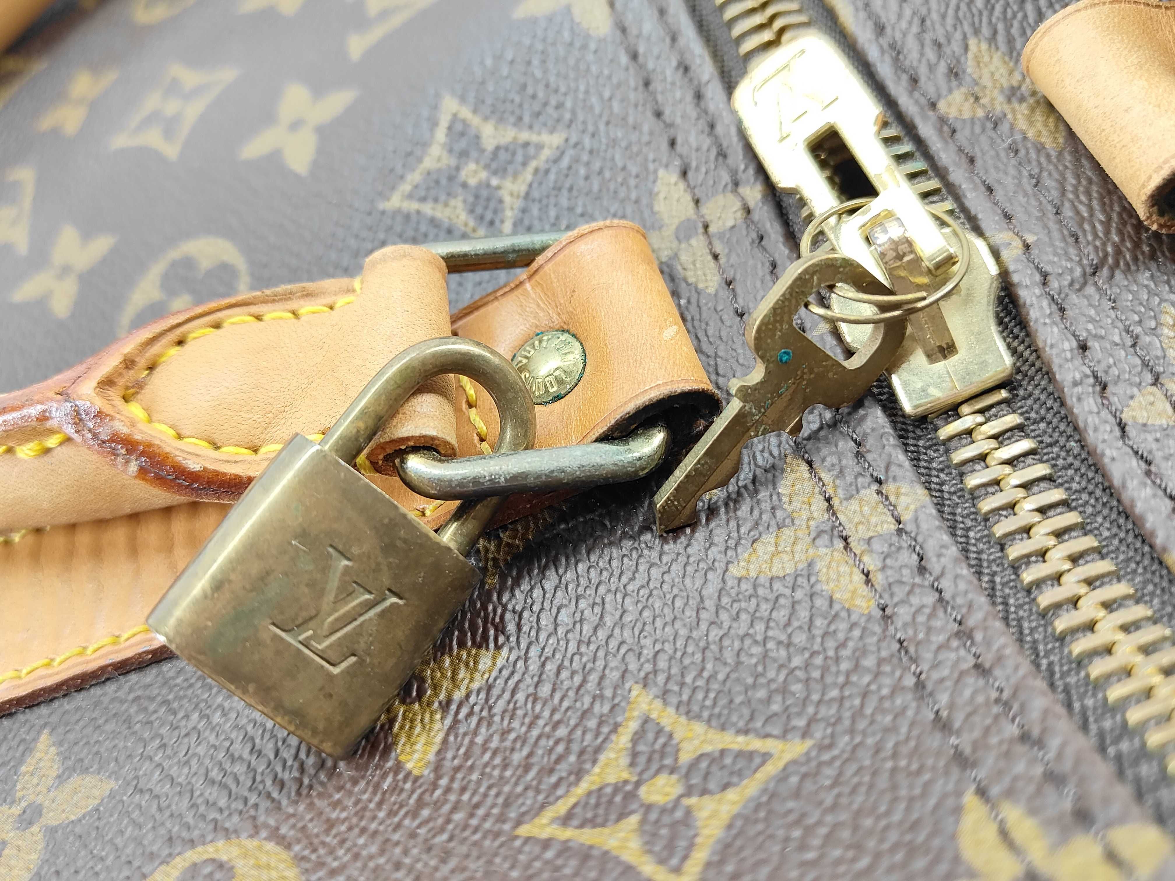 Monogram Keepall 60 M41422 (Serial number unclear) Brown Boston Bag — view 8