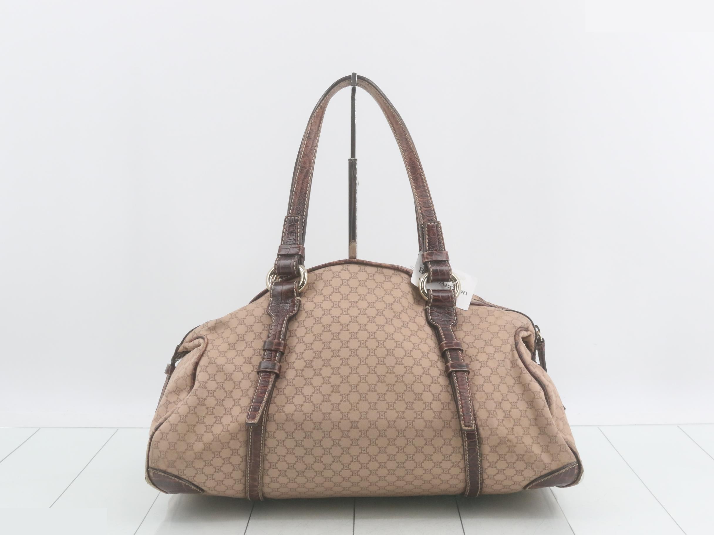 Crocodile Macadam pattern leather jacquard Boston bag/handbag — view 2