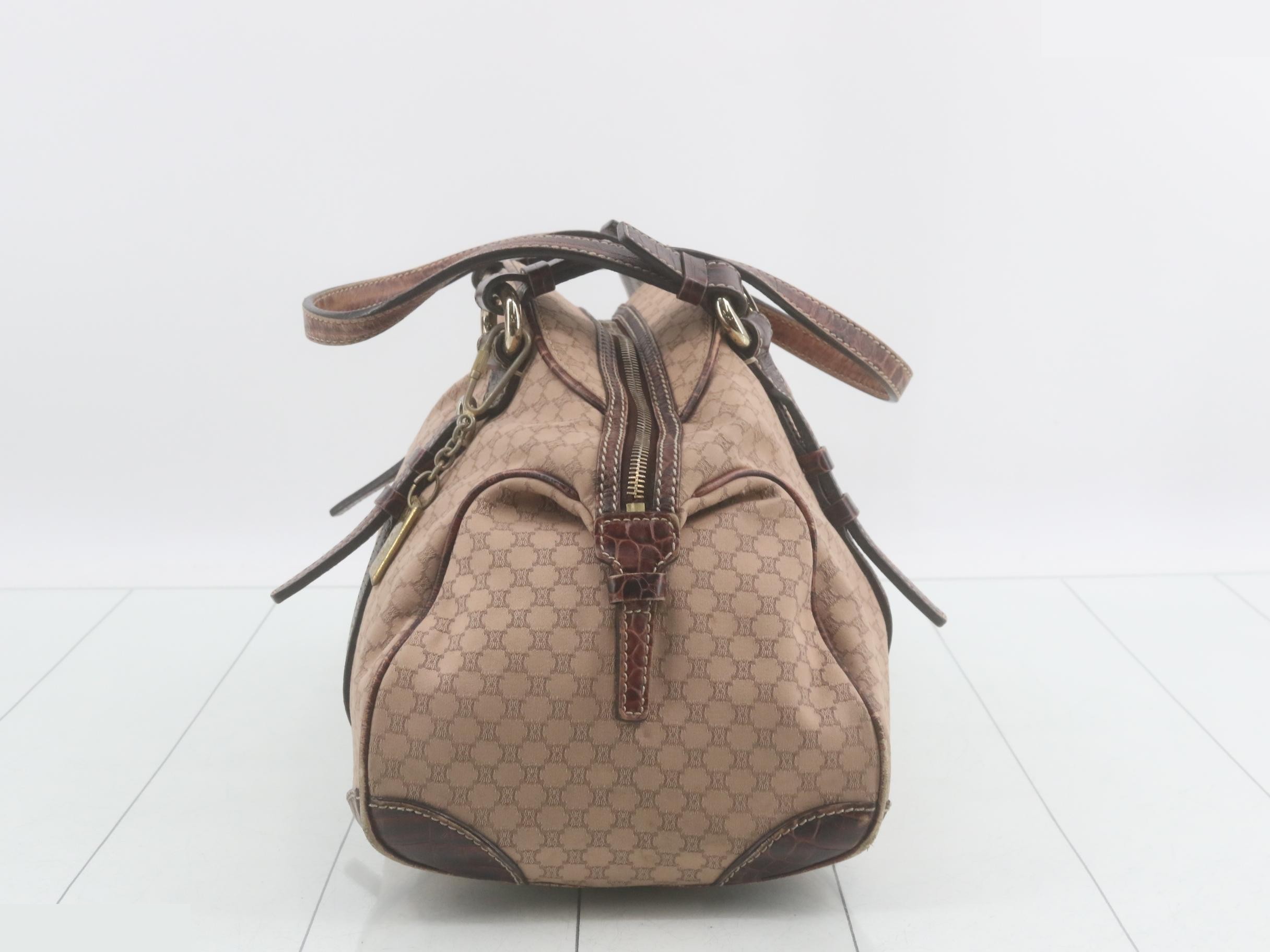 Crocodile Macadam pattern leather jacquard Boston bag/handbag — view 3