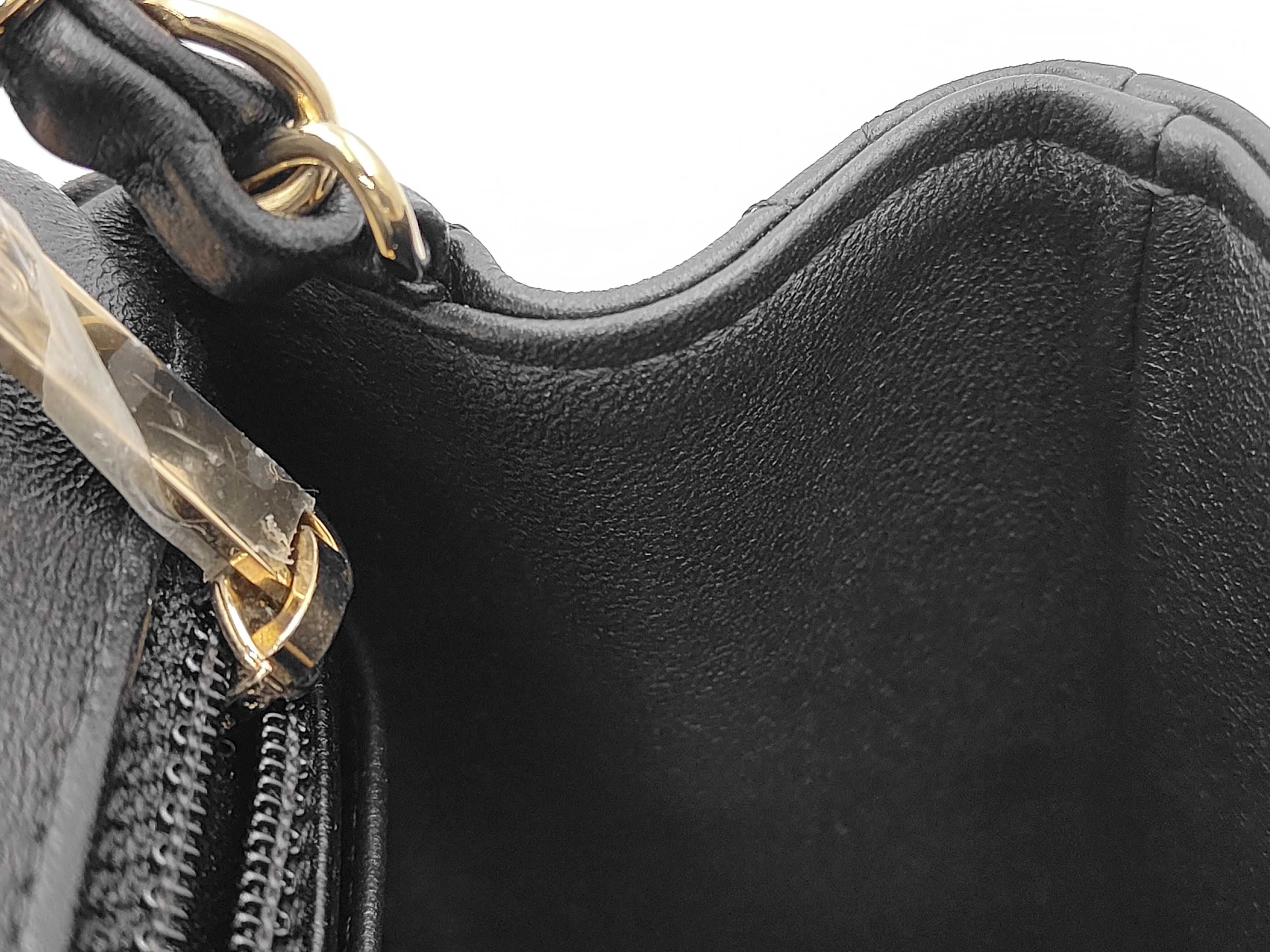 Lambskin Mini Matelassé Chain Shoulder Bag, Black, with IC Plate — view 13