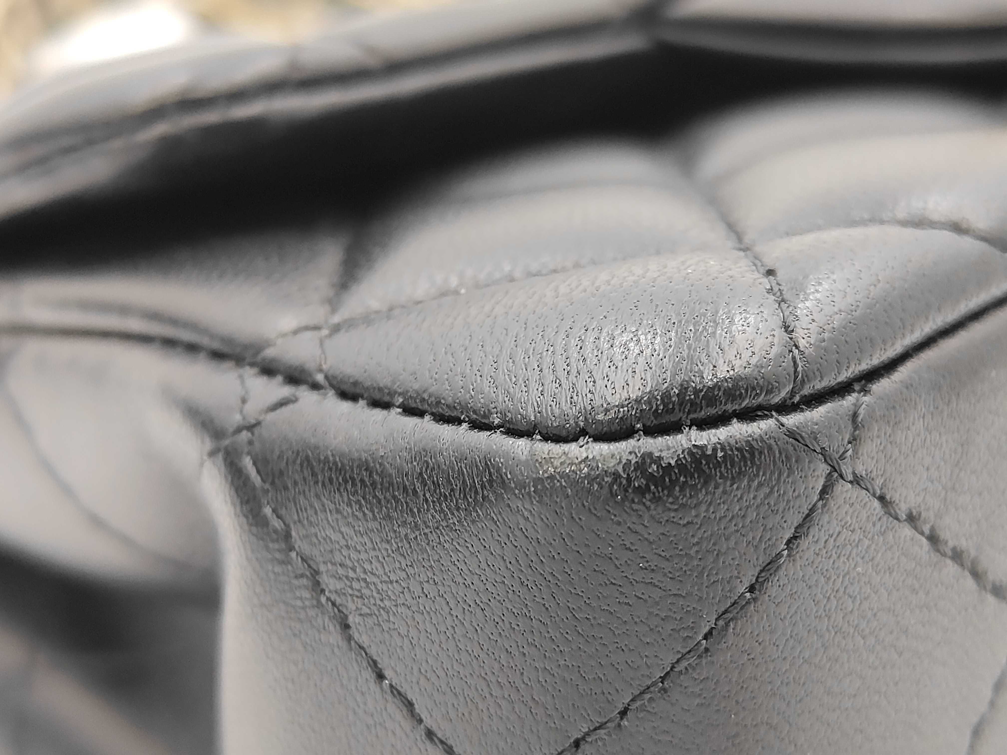 Lambskin Mini Matelassé Chain Shoulder Bag, Black, with IC Plate — view 6