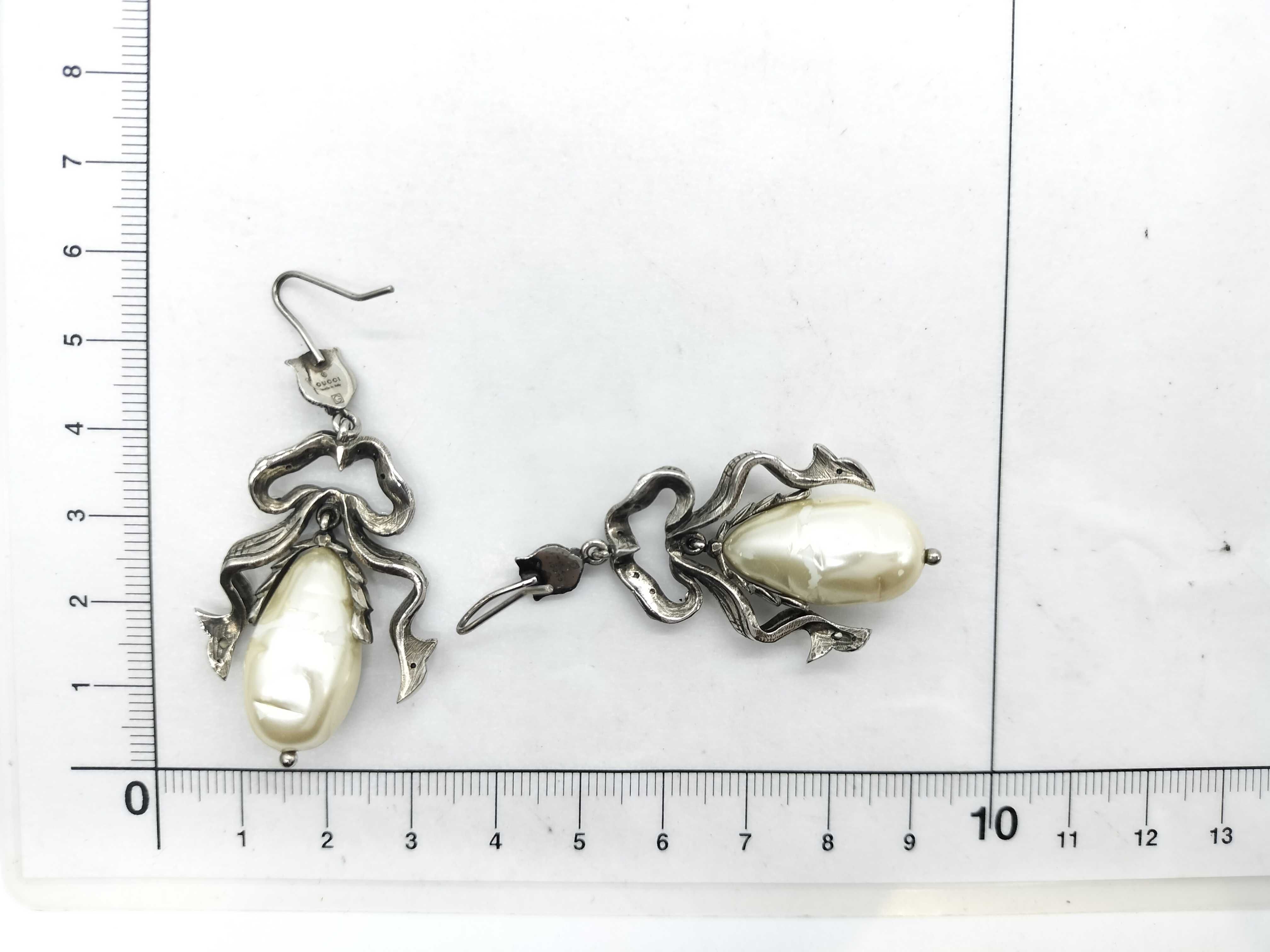 Pearl Cat Earrings — view 7