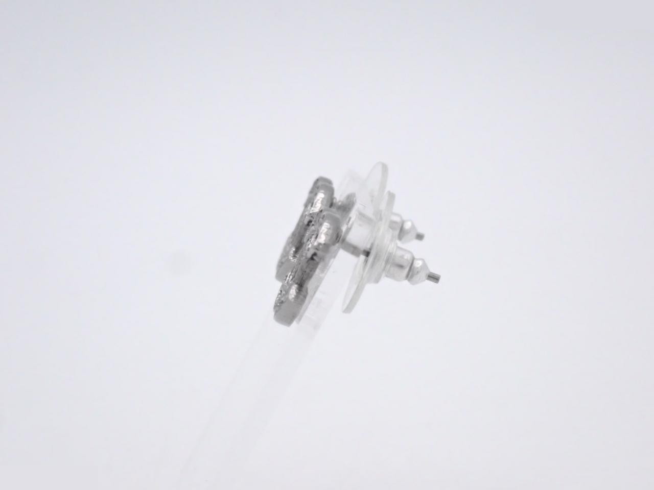 Coco Mark Silver Earrings — view 3