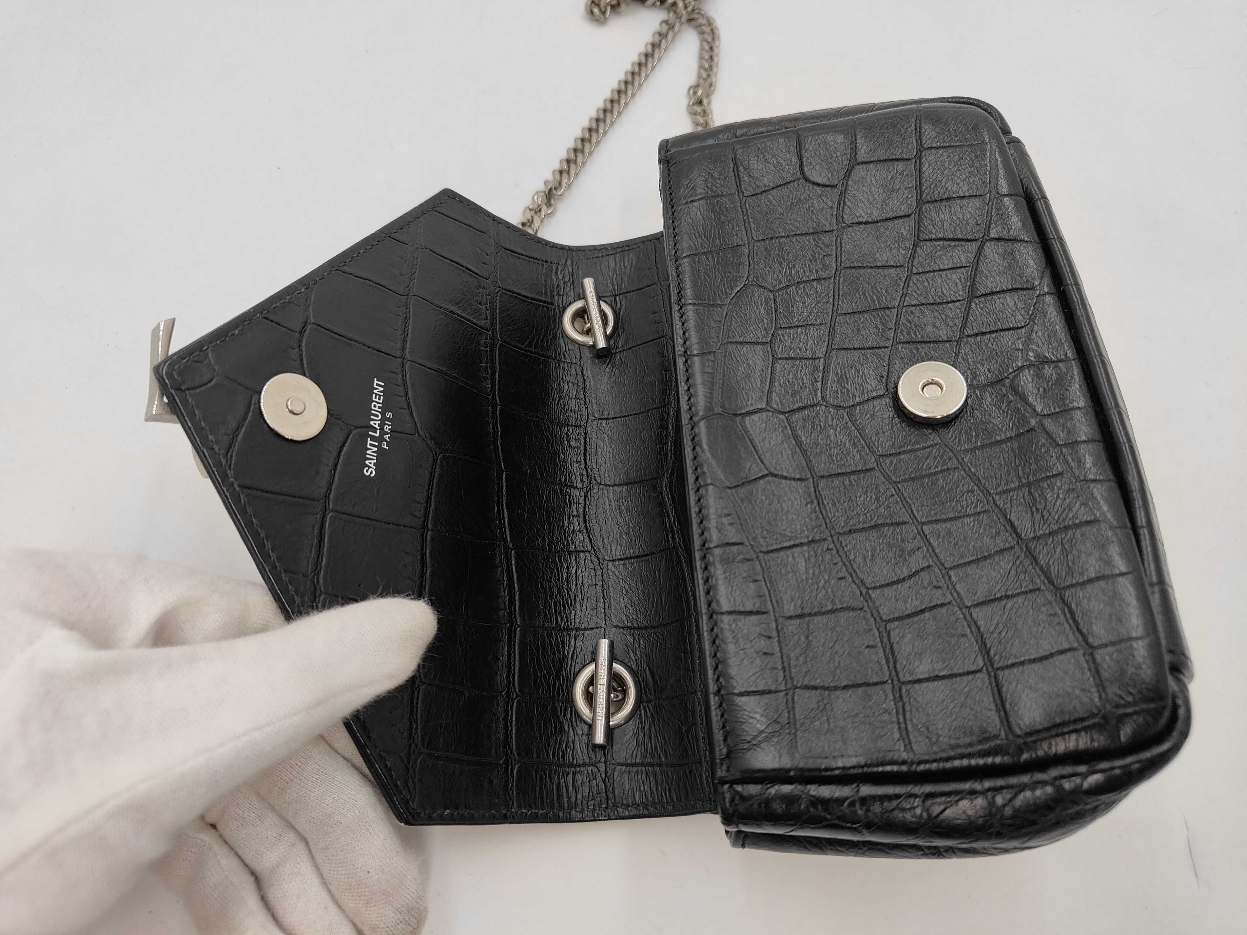 Chain Shoulder Bag, Black — view 7