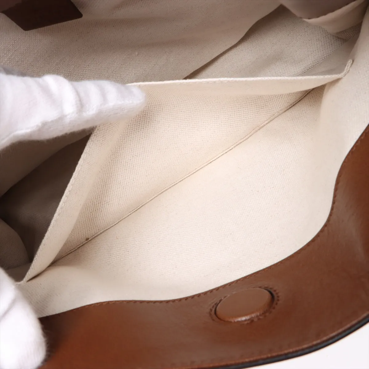 Horsebit 1955 Leather Tote Bag Brown 623694 — view 9