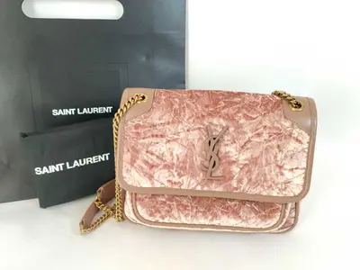 Niki Shoulder Bag, Velour Shoulder Bag