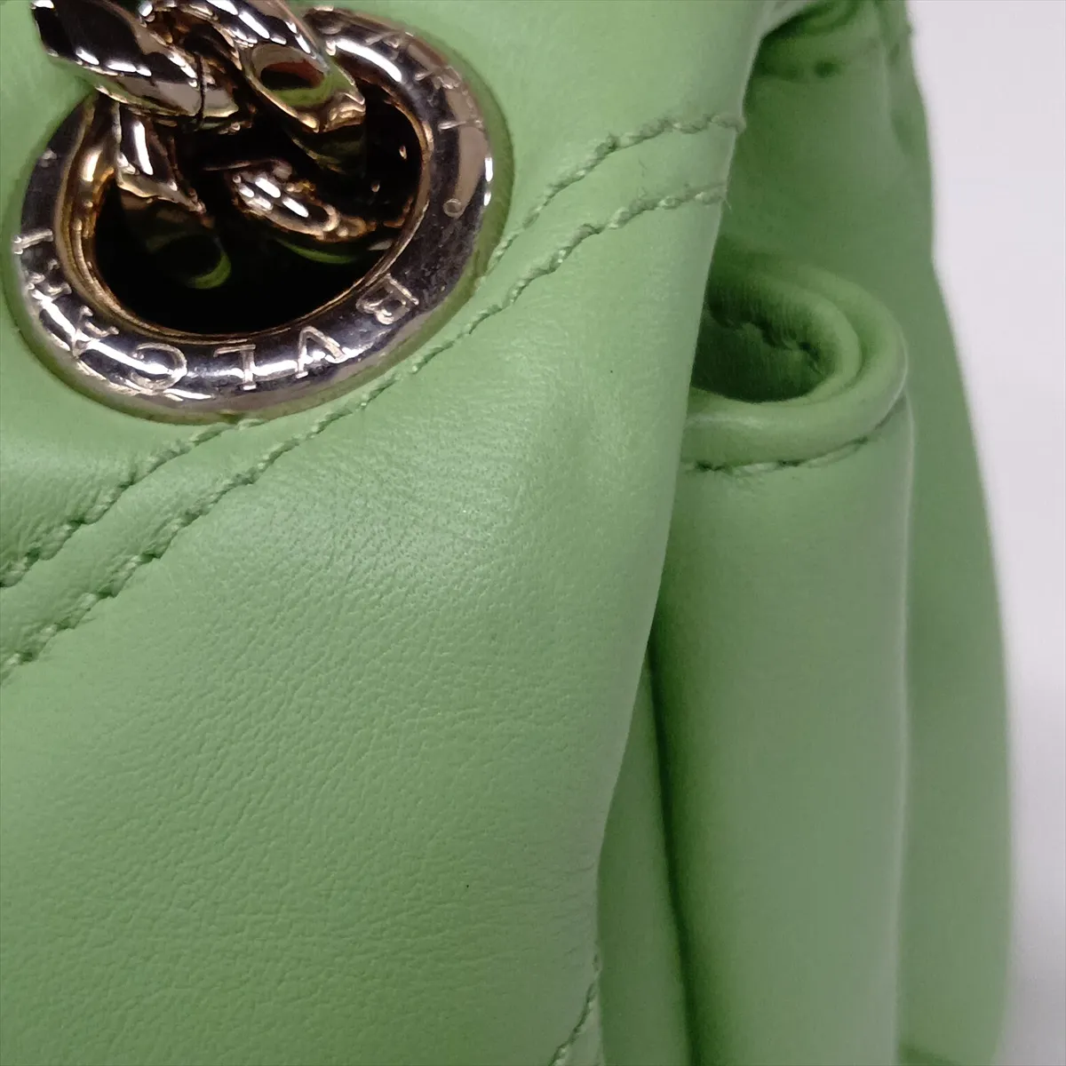 Serpenti Cabochon Leather Chain Shoulder Bag, Green — view 12