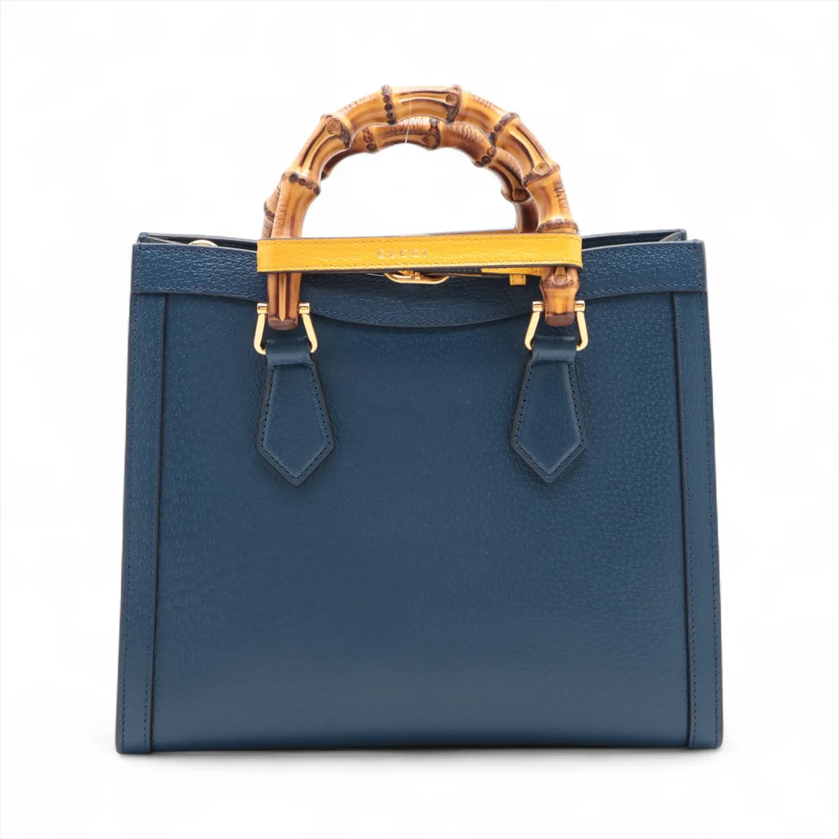 Bamboo Diana Leather 2WAY Handbag Blue 702721 — view 2