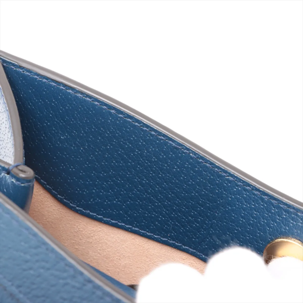 Bamboo Diana Leather 2WAY Handbag Blue 702721 — view 12