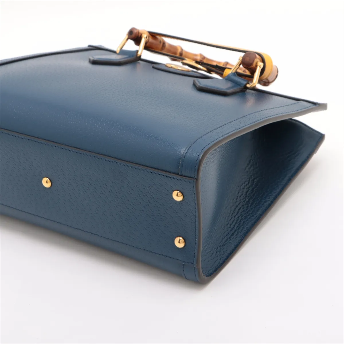 Bamboo Diana Leather 2WAY Handbag Blue 702721 — view 3