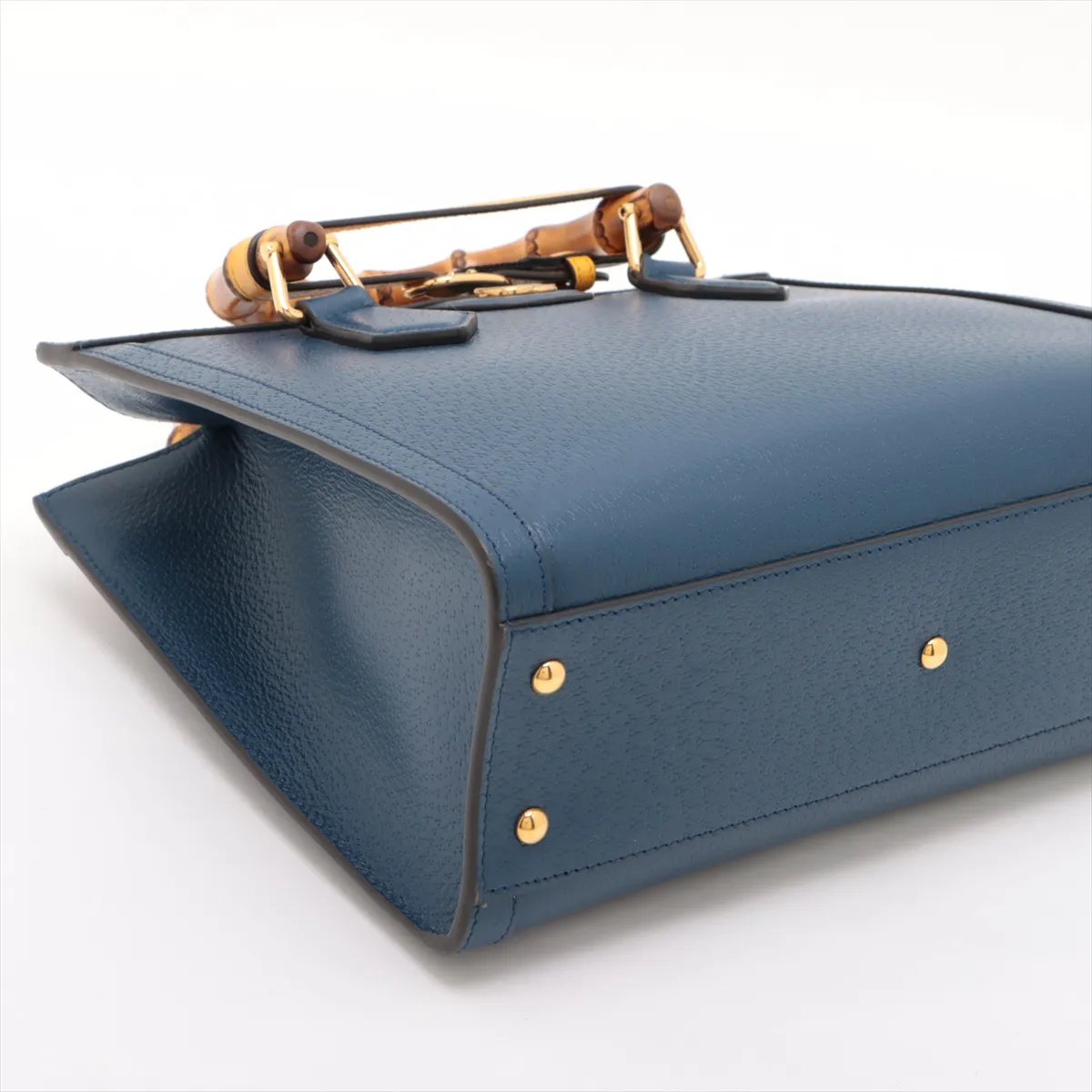 Bamboo Diana Leather 2WAY Handbag Blue 702721 — view 4