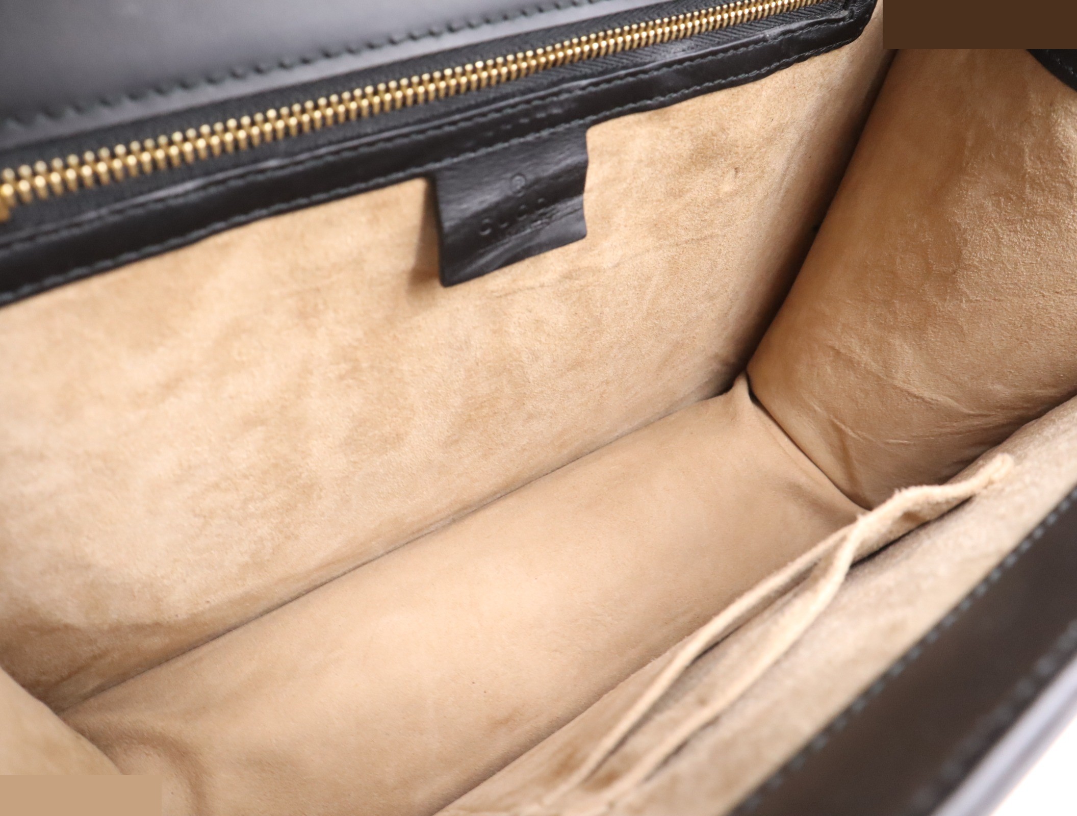 Leather Sylvie Sherry Line Shoulder Bag, Black — view 8