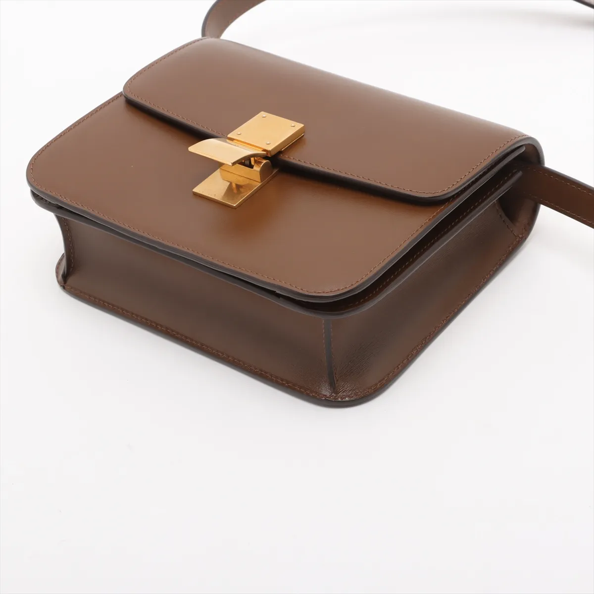 Classic Box Leather Shoulder Bag Brown — view 3