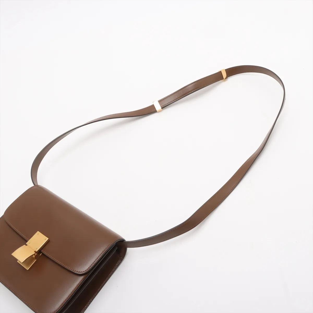 Classic Box Leather Shoulder Bag Brown — view 5