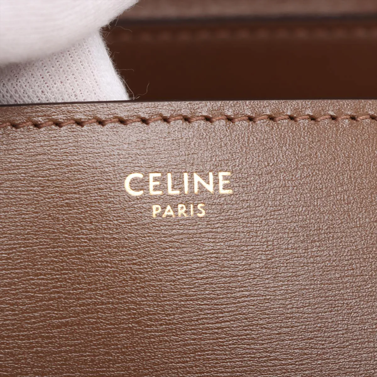Classic Box Leather Shoulder Bag Brown — view 9