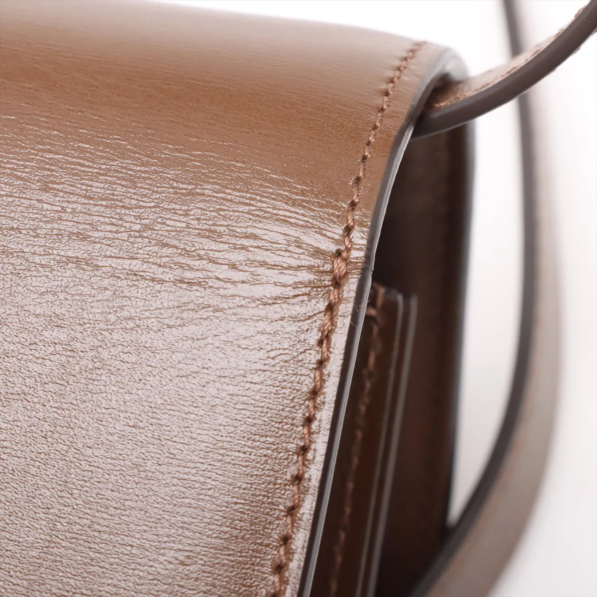 Classic Box Leather Shoulder Bag Brown — view 10