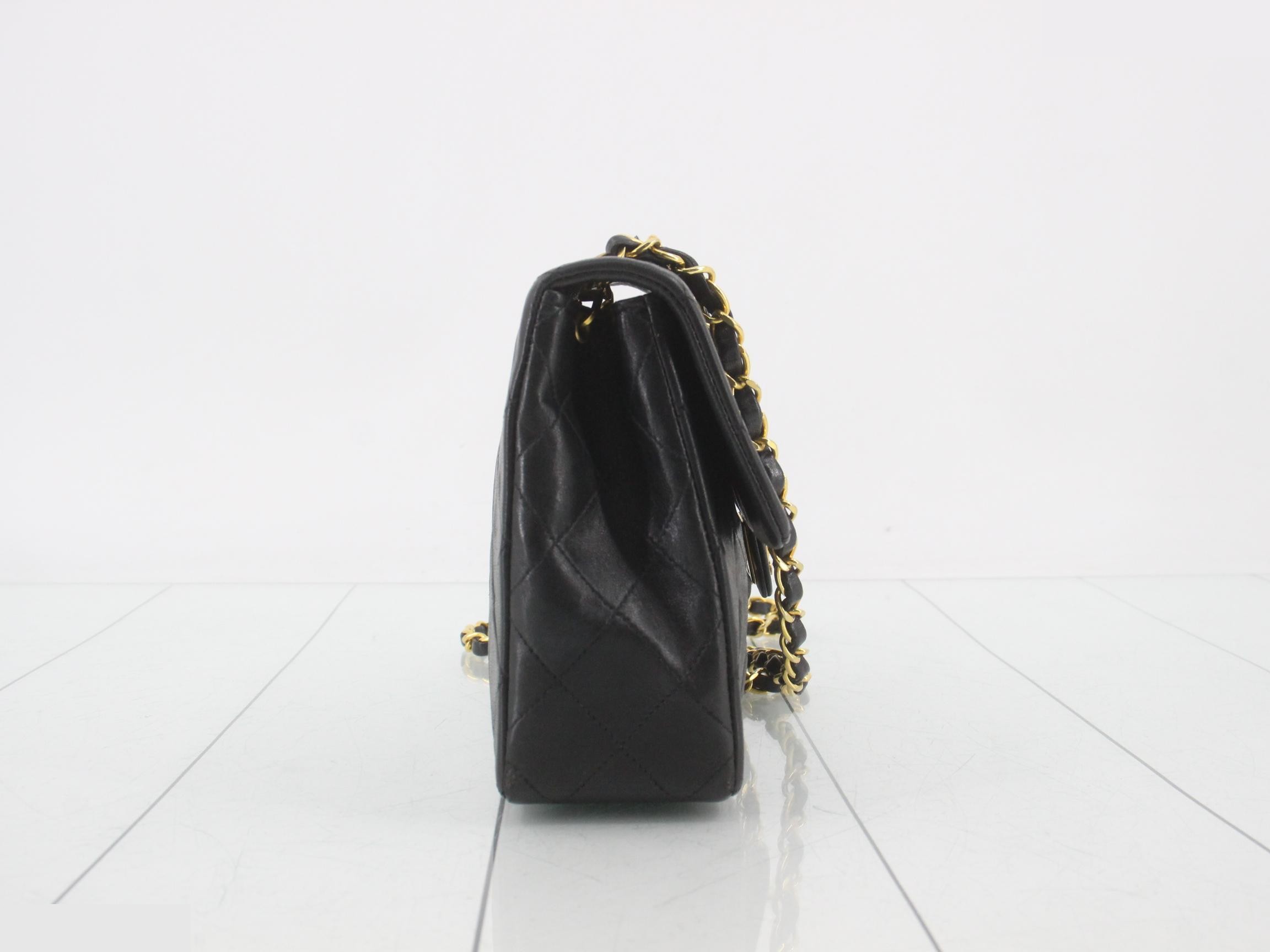 Matelassé 20 Classic Chain Shoulder Bag, Lambskin, Black, with Box and Boutique Seal — view 4