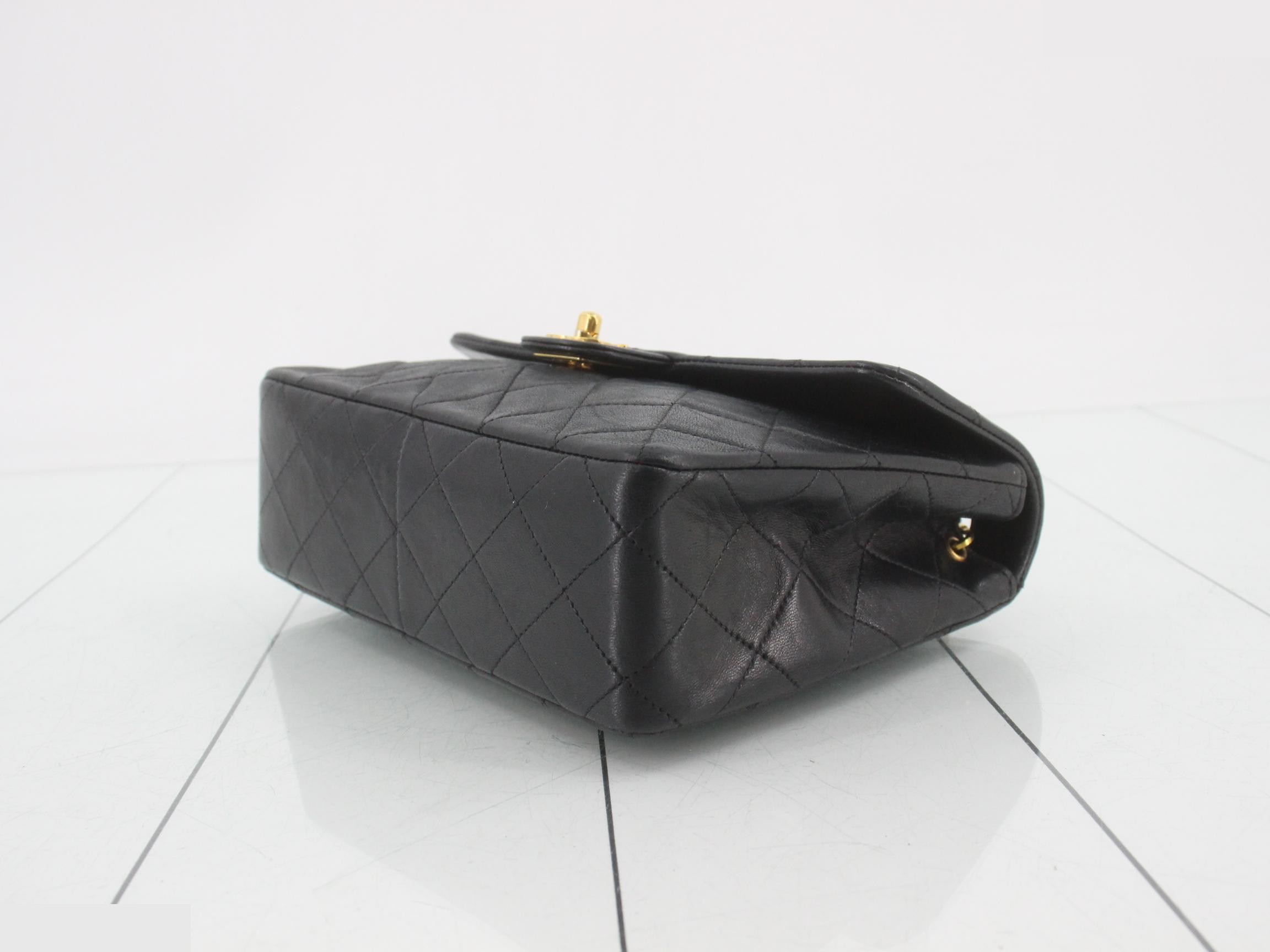 Matelassé 20 Classic Chain Shoulder Bag, Lambskin, Black, with Box and Boutique Seal — view 6