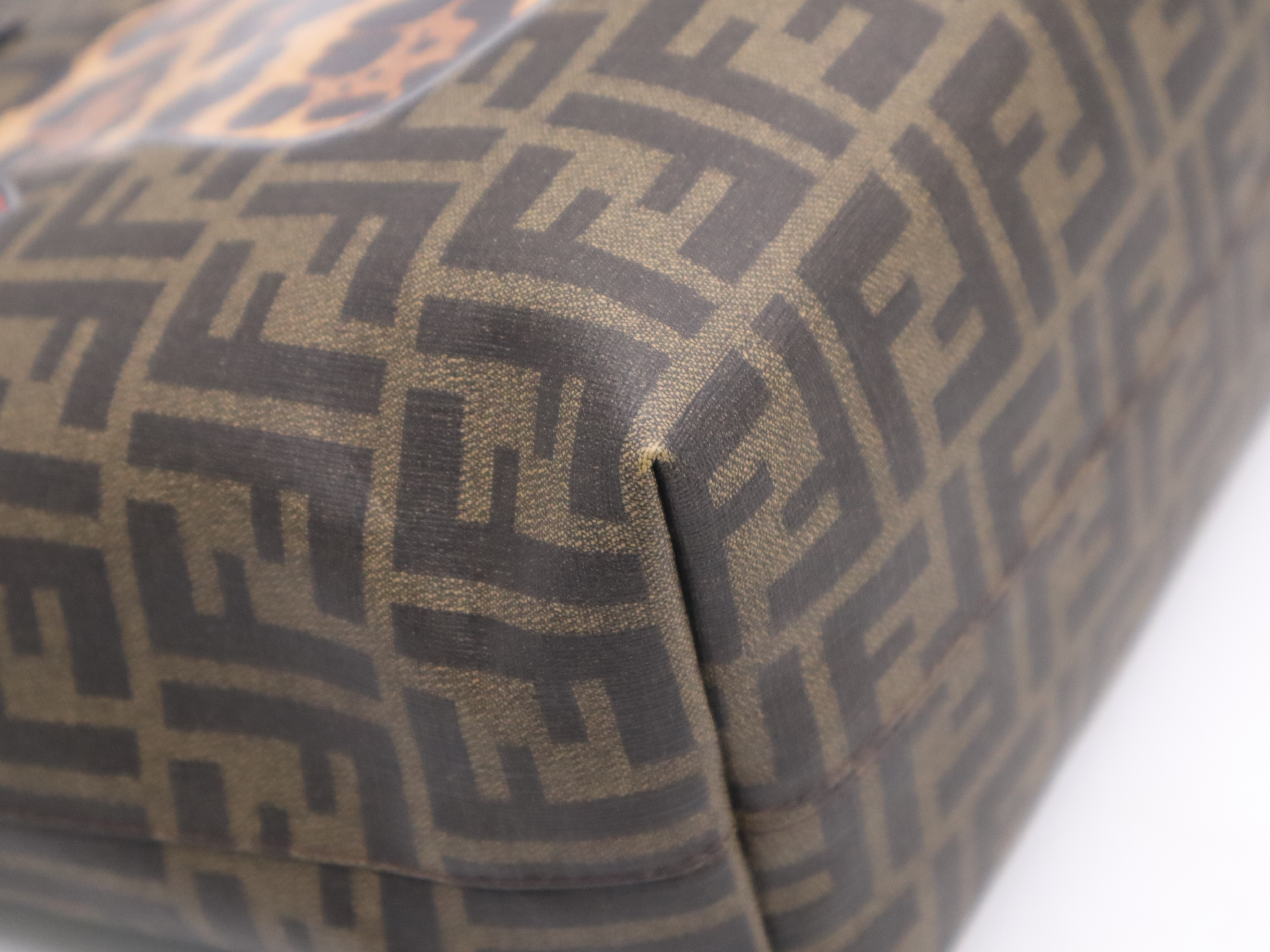 PVC Zucca Tote Bag, Leopard Print, Brown Tote Bag — view 9