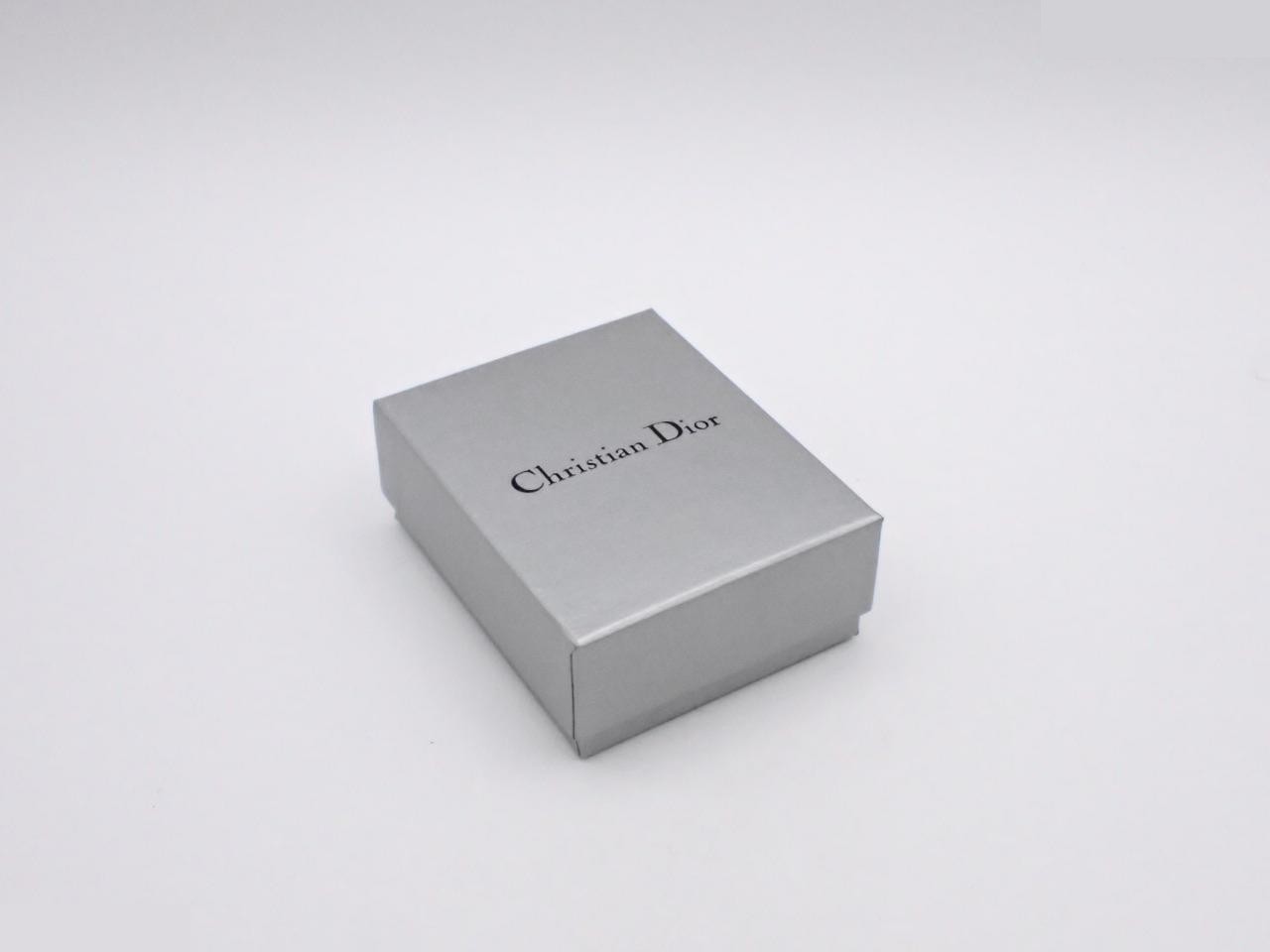 Necklace, dice, cube, rhinestone, silver, box — view 4