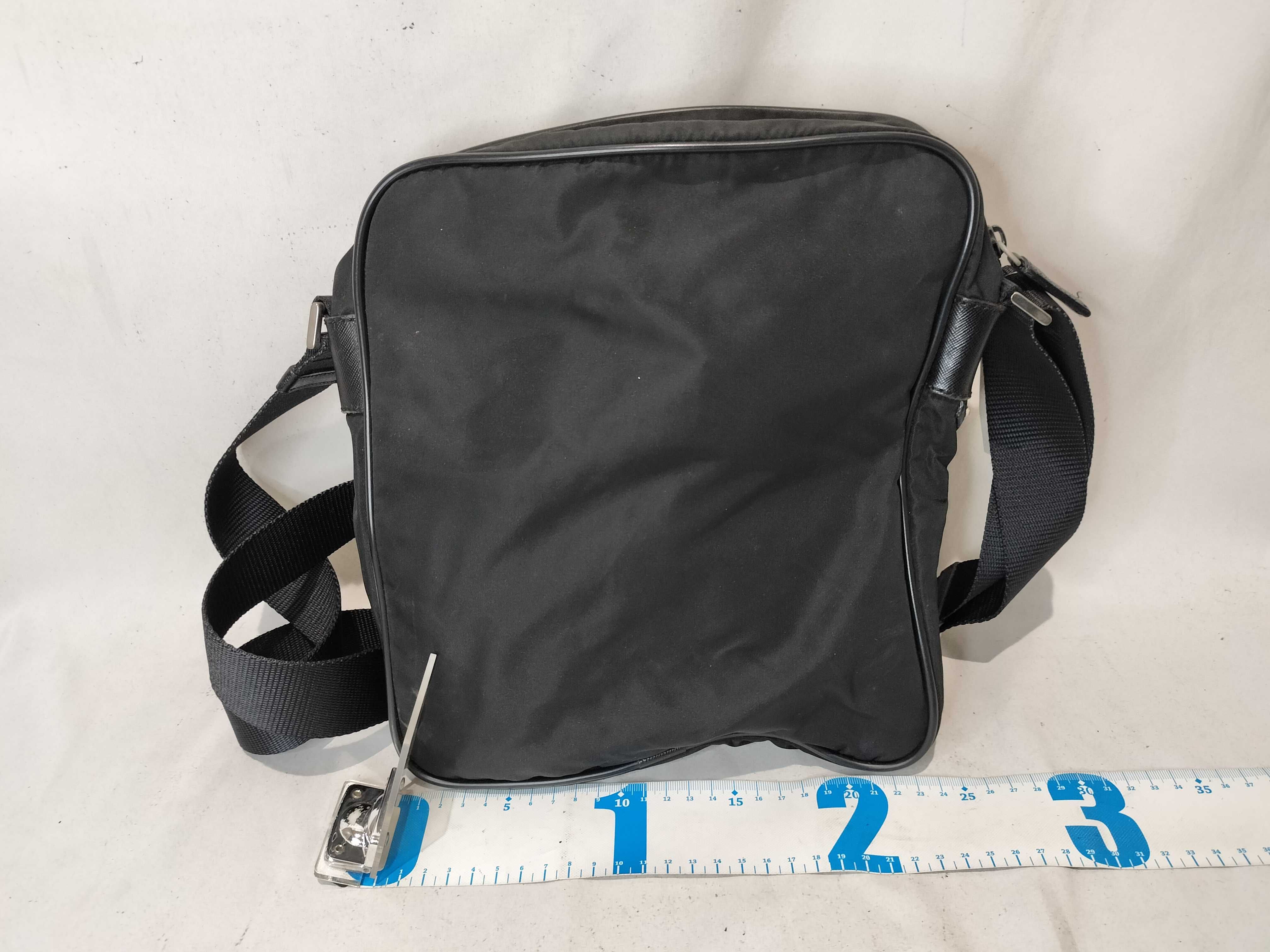 Nylon Shoulder Bag with Triangle Logo — view 2
