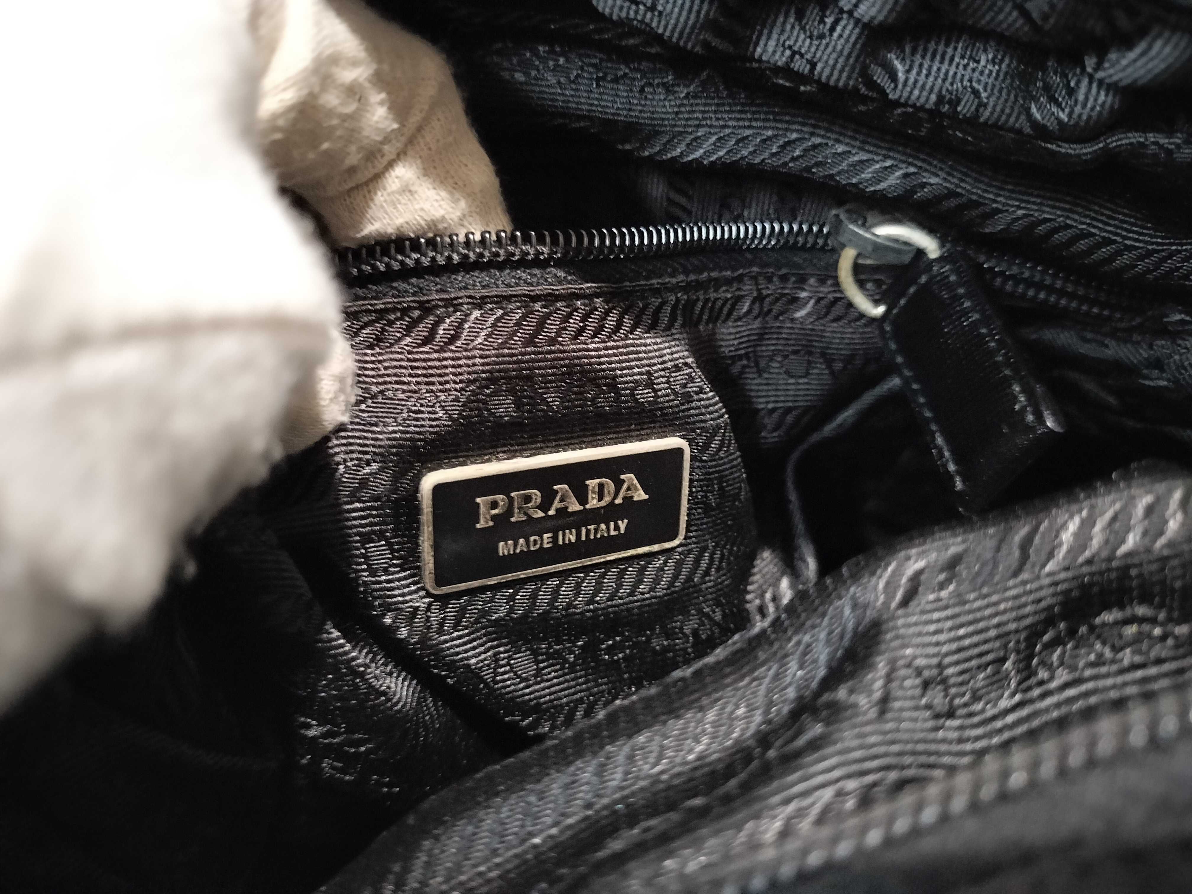 Nylon Shoulder Bag with Triangle Logo — view 11