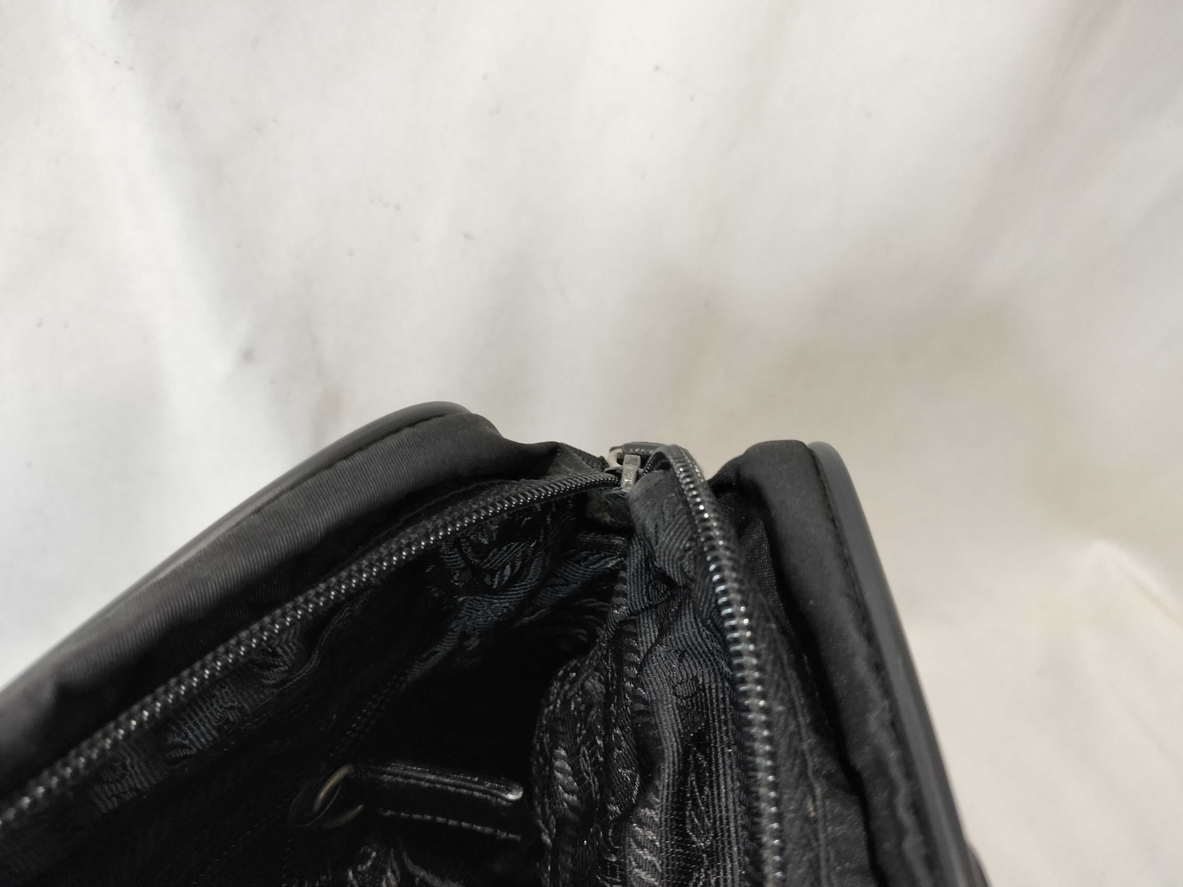 Nylon Shoulder Bag with Triangle Logo — view 12
