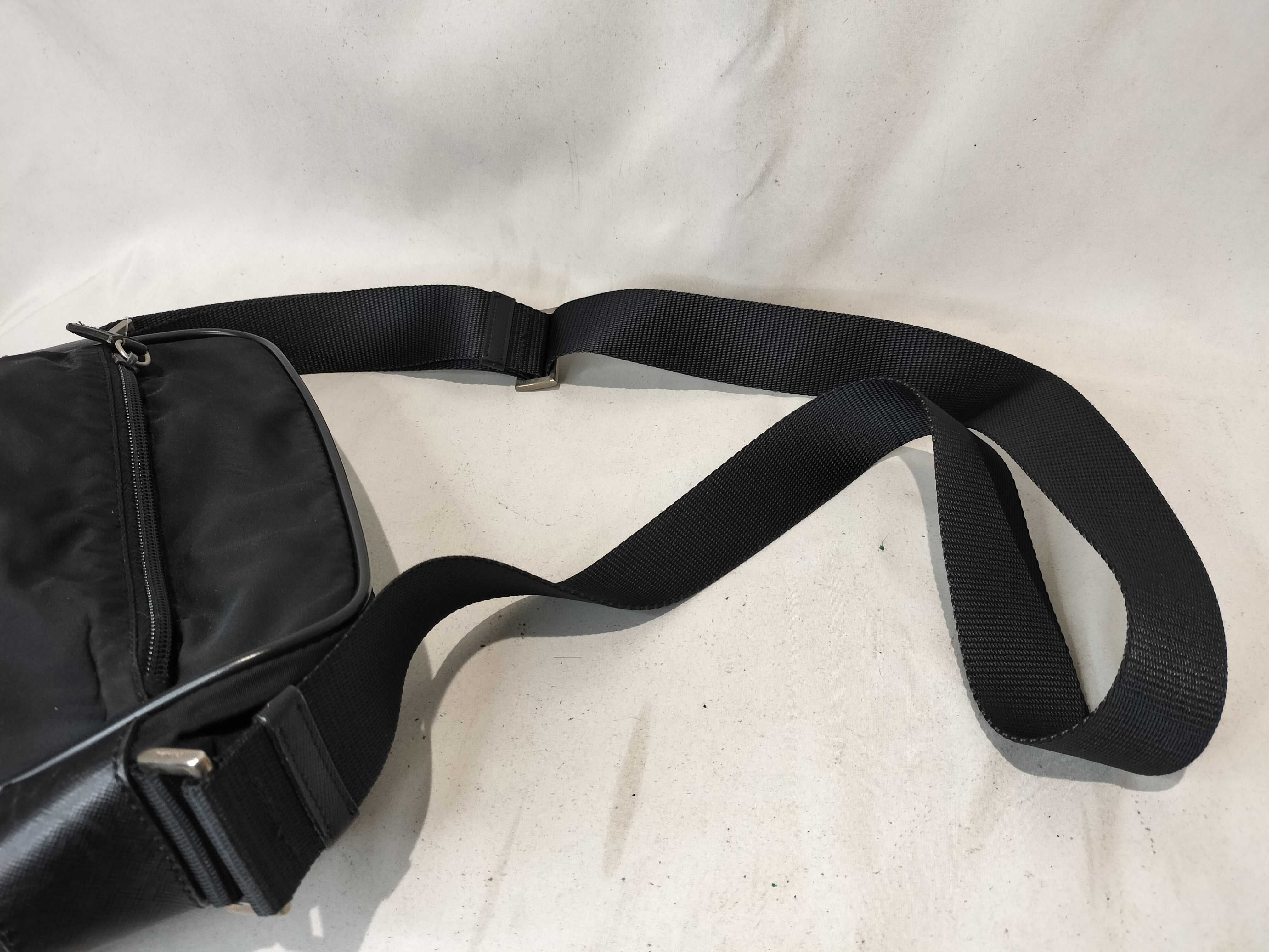 Nylon Shoulder Bag with Triangle Logo — view 3