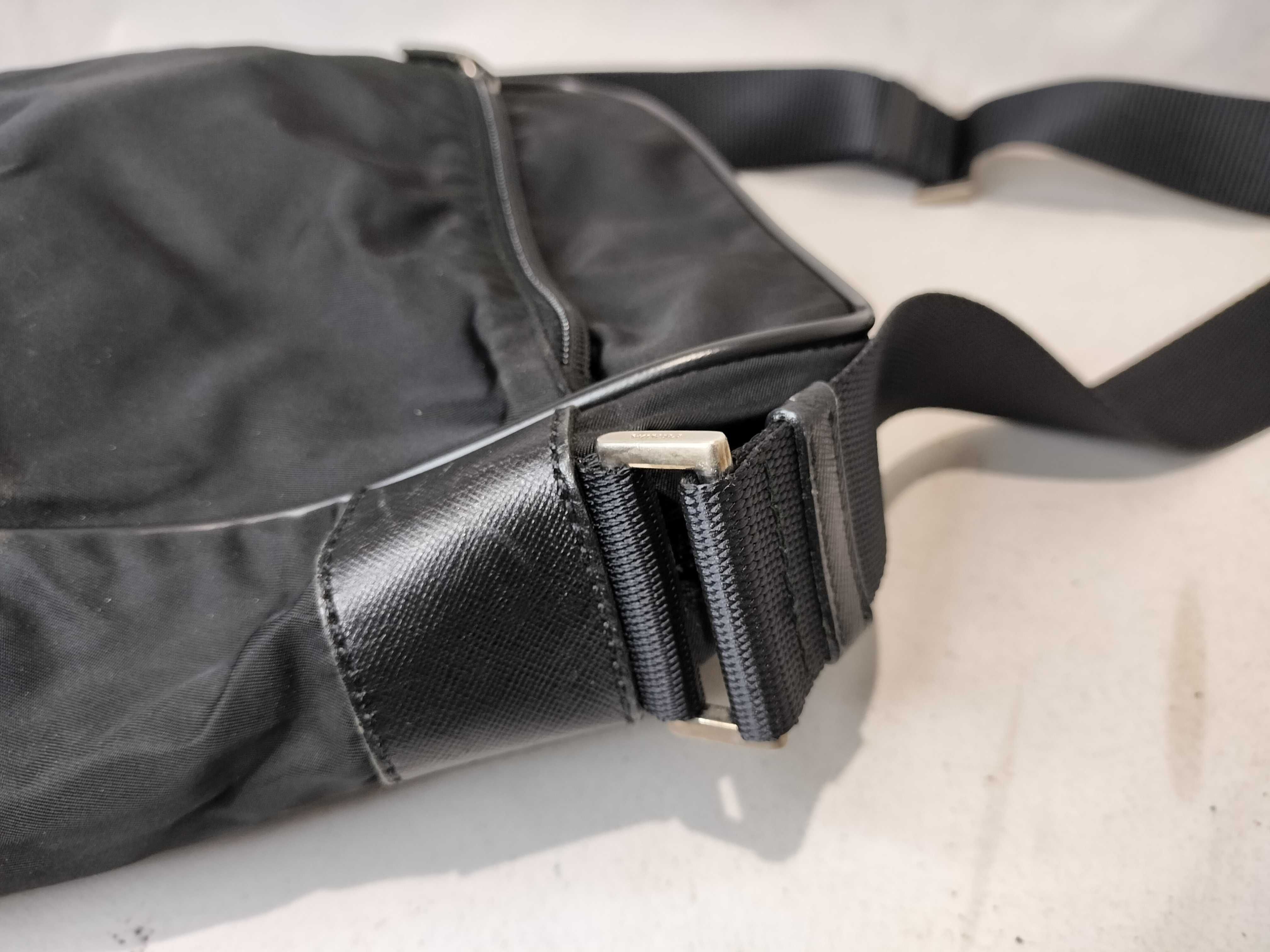 Nylon Shoulder Bag with Triangle Logo — view 5