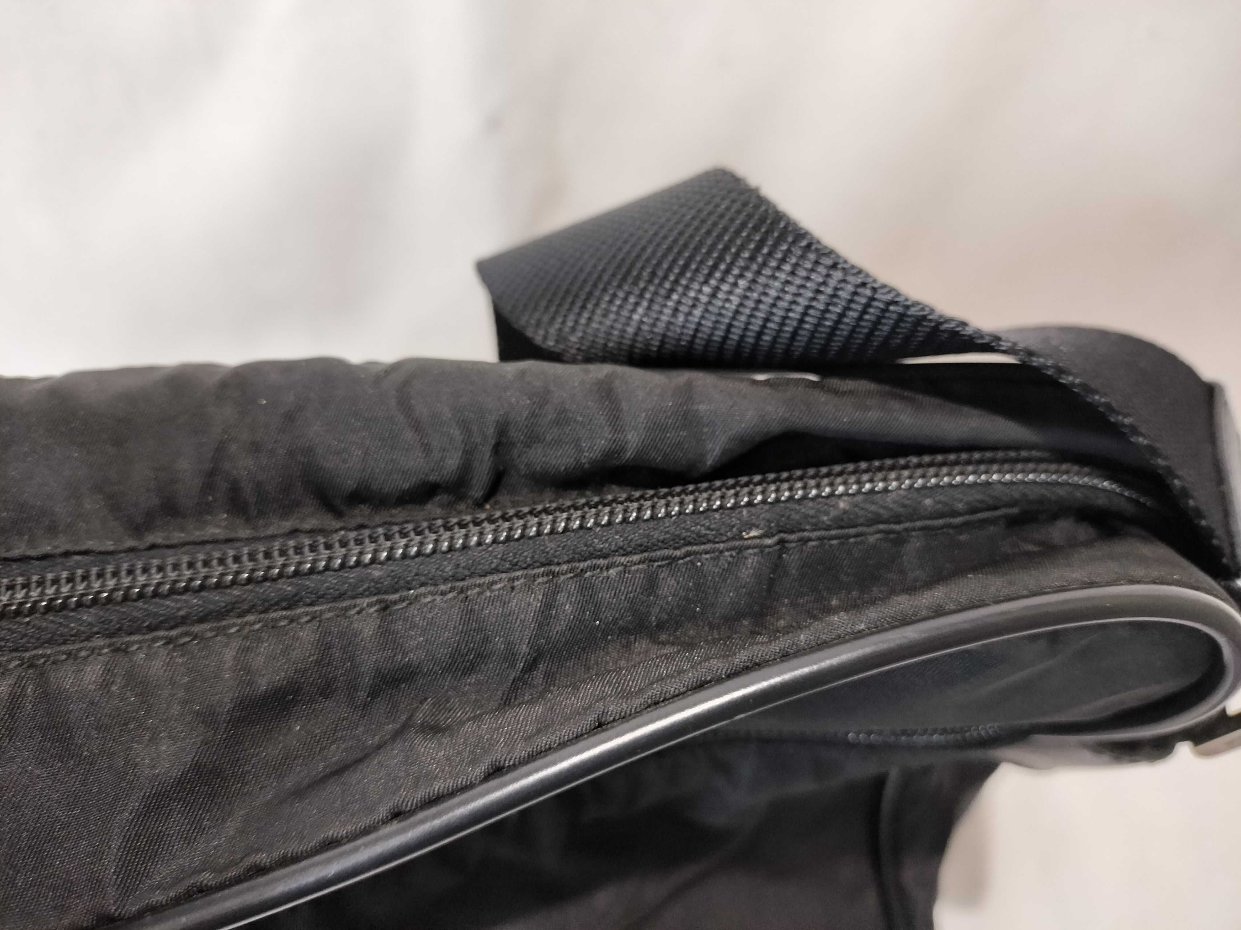 Nylon Shoulder Bag with Triangle Logo — view 8