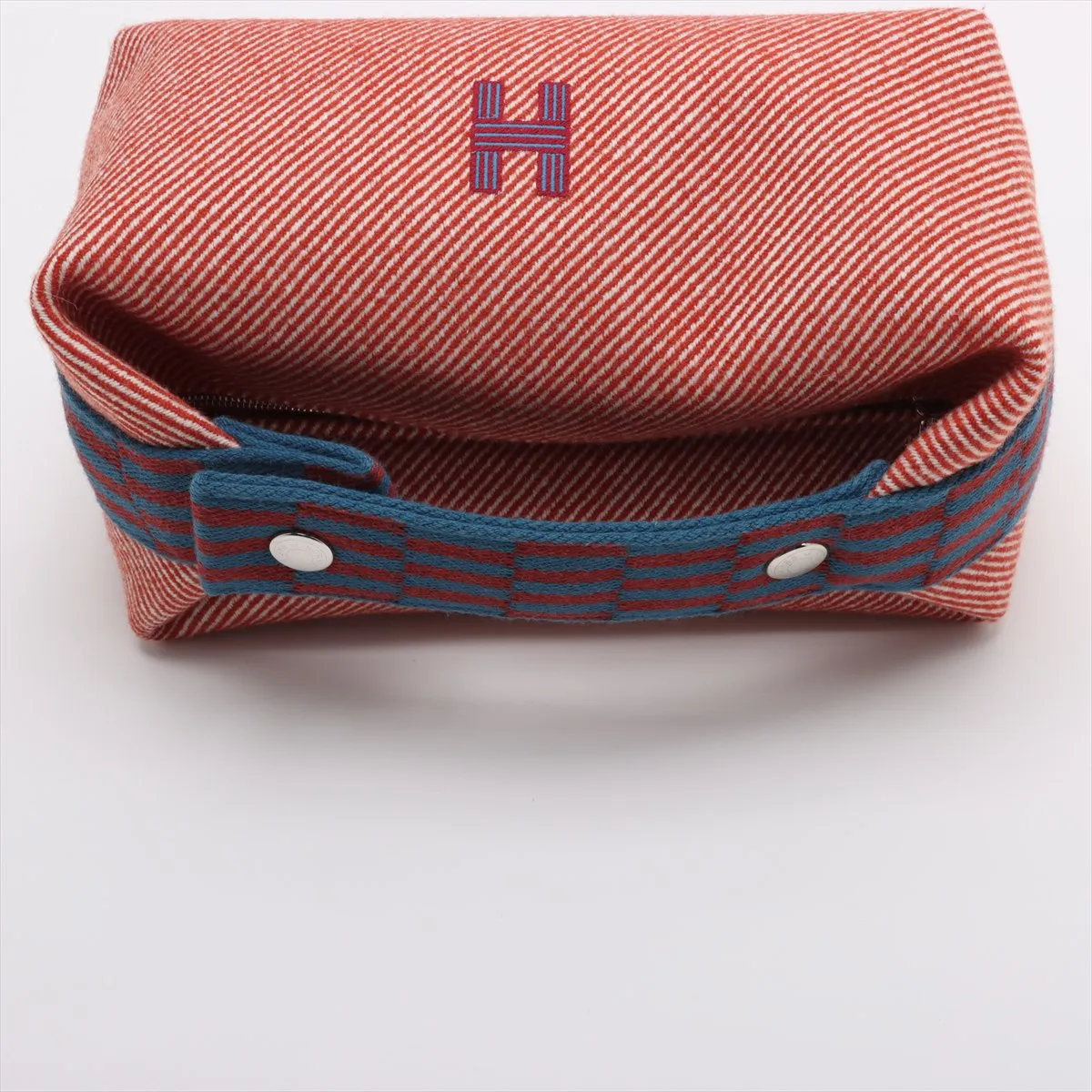 Brid A Black PM Wool Red x Blue Silver Hardware — view 5