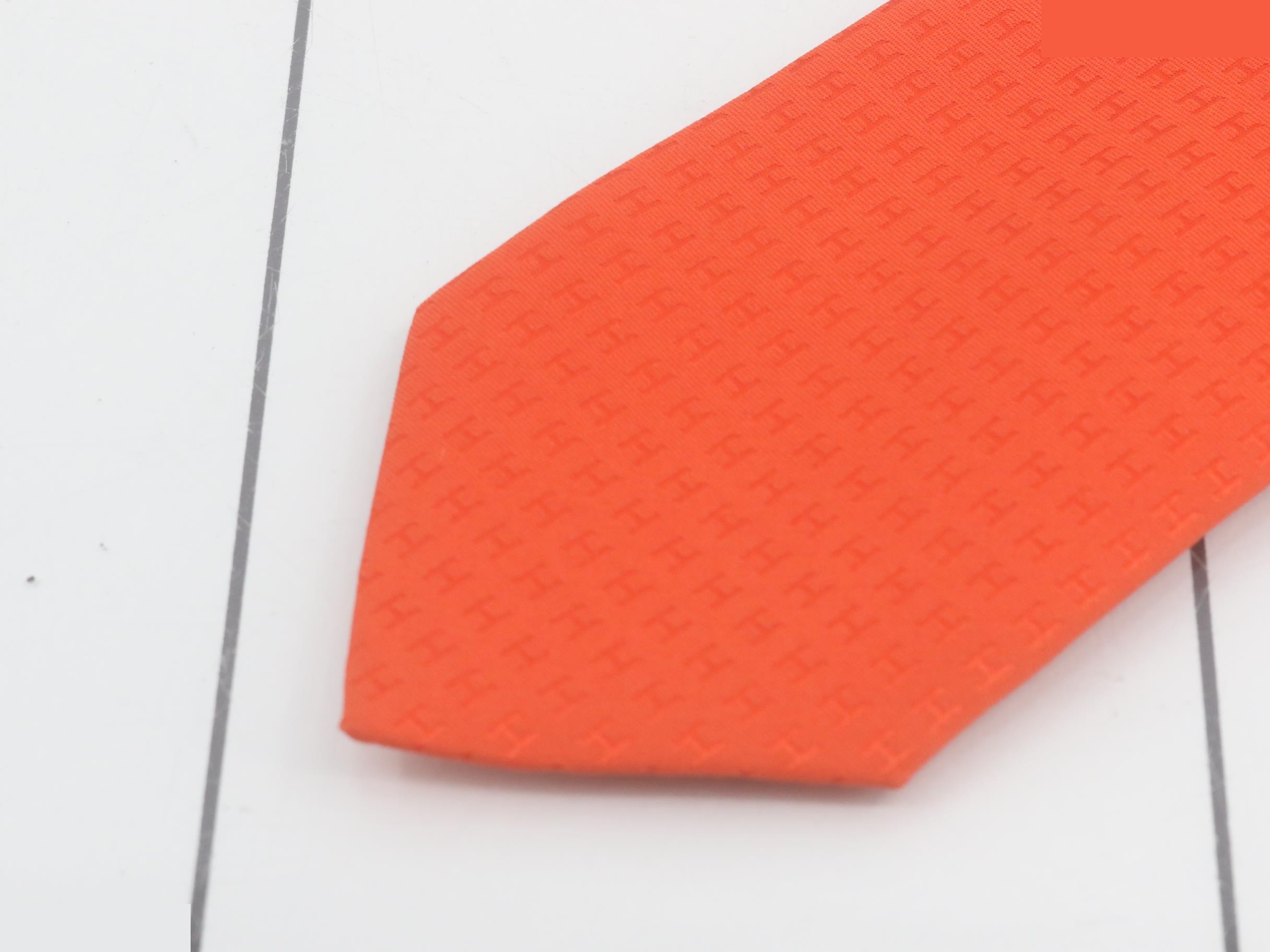 H weave tie orange — view 3