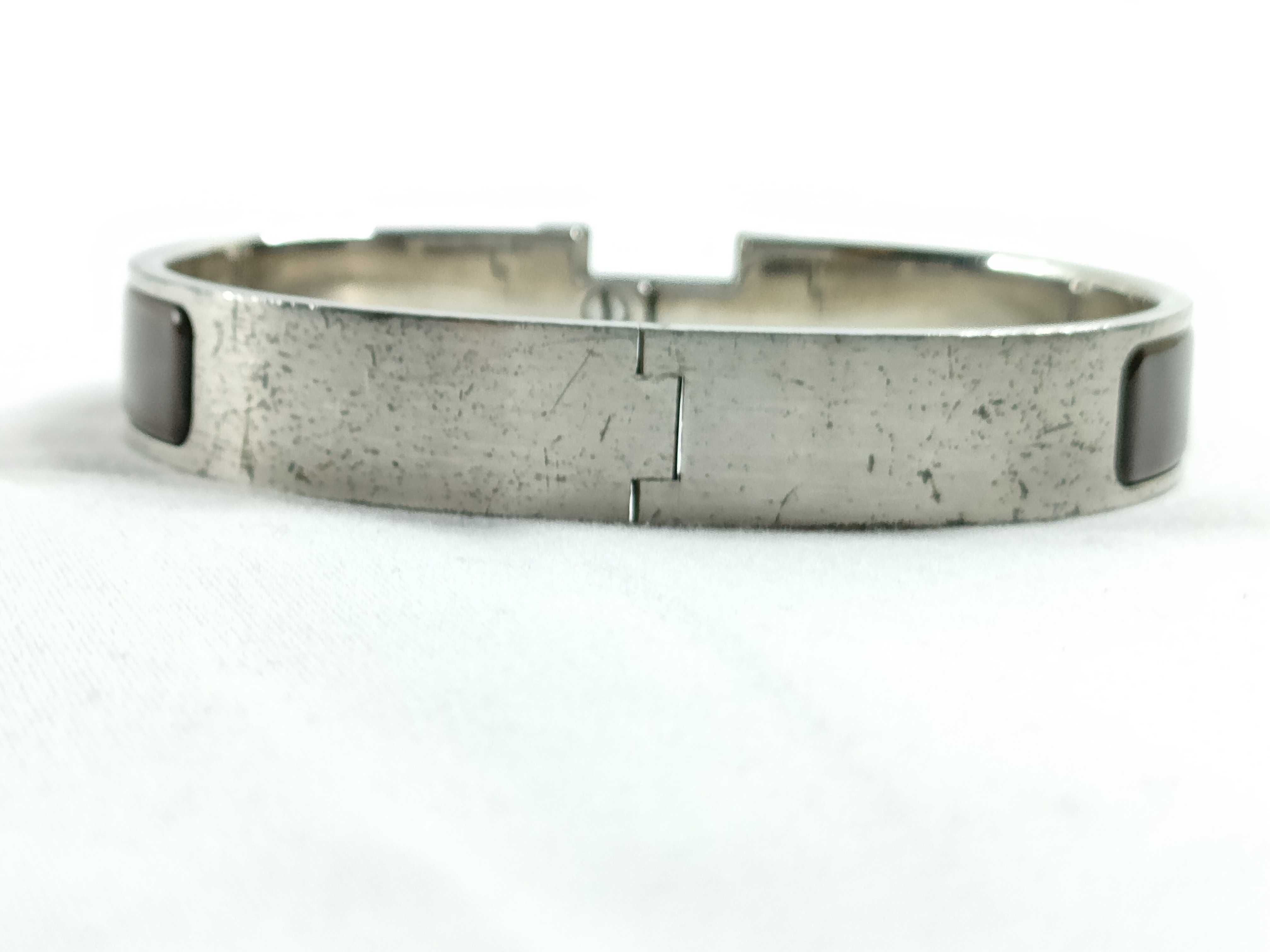 Hermès Clic Clac Silver Bracelet Bracelet/Bangle — view 3