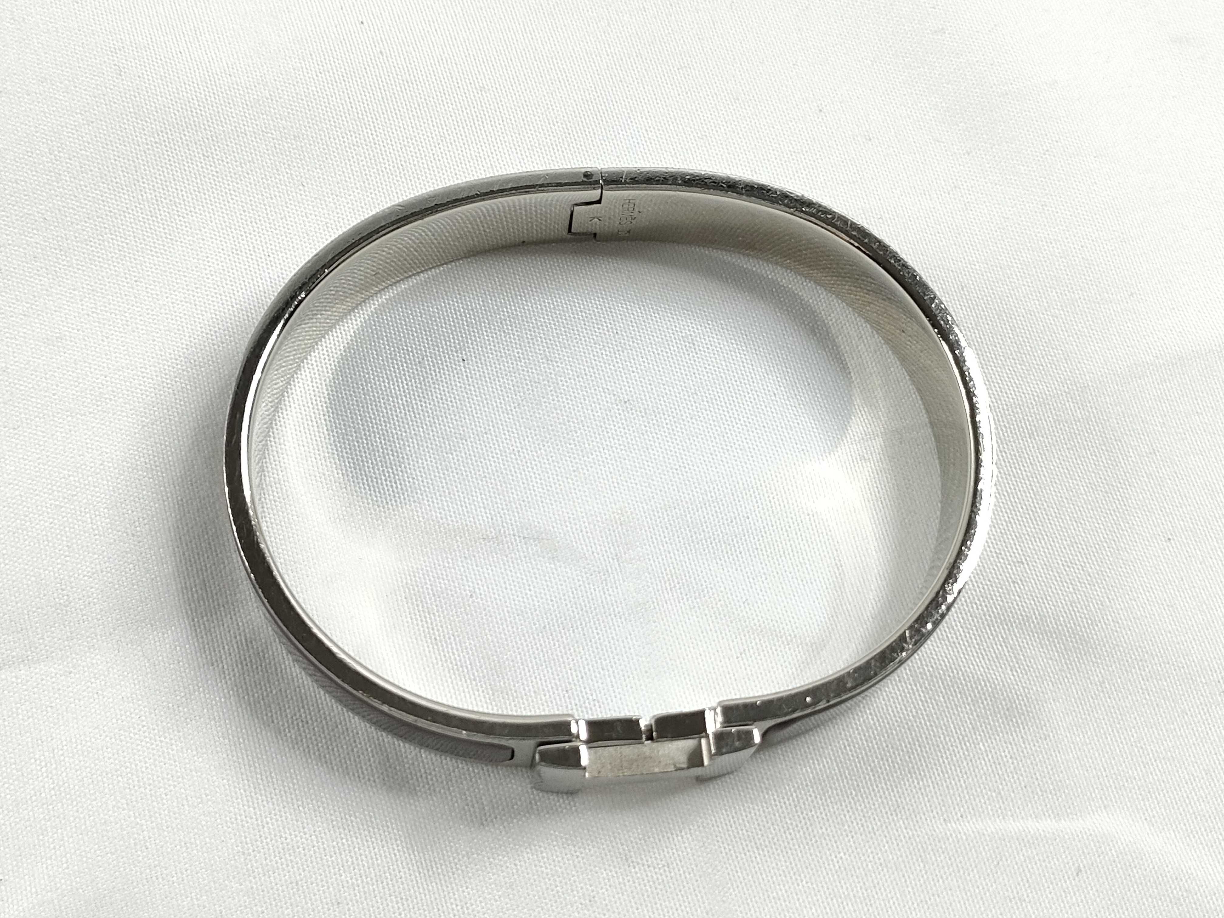 Hermès Clic Clac Silver Bracelet Bracelet/Bangle — view 5
