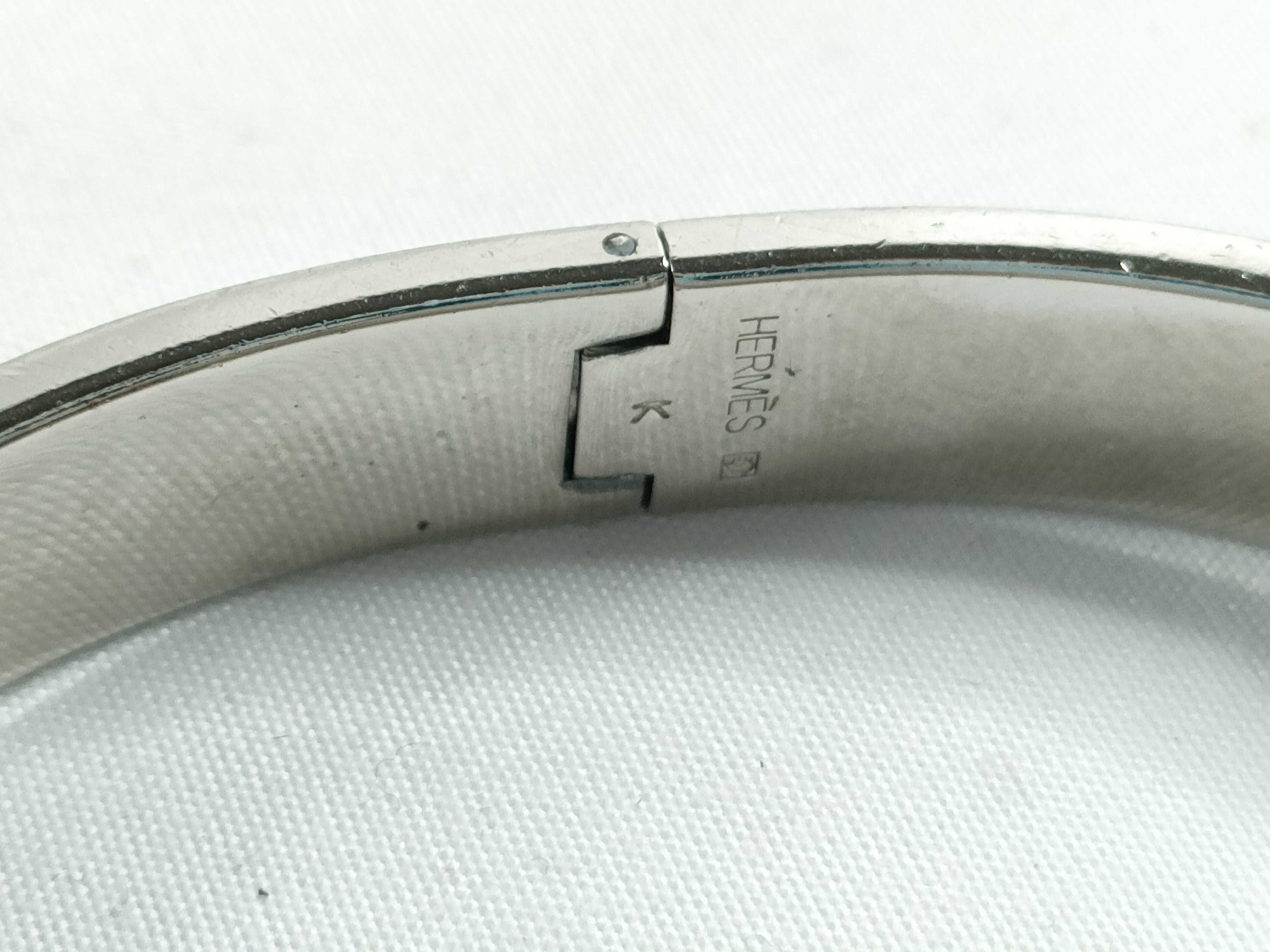 Hermès Clic Clac Silver Bracelet Bracelet/Bangle — view 6