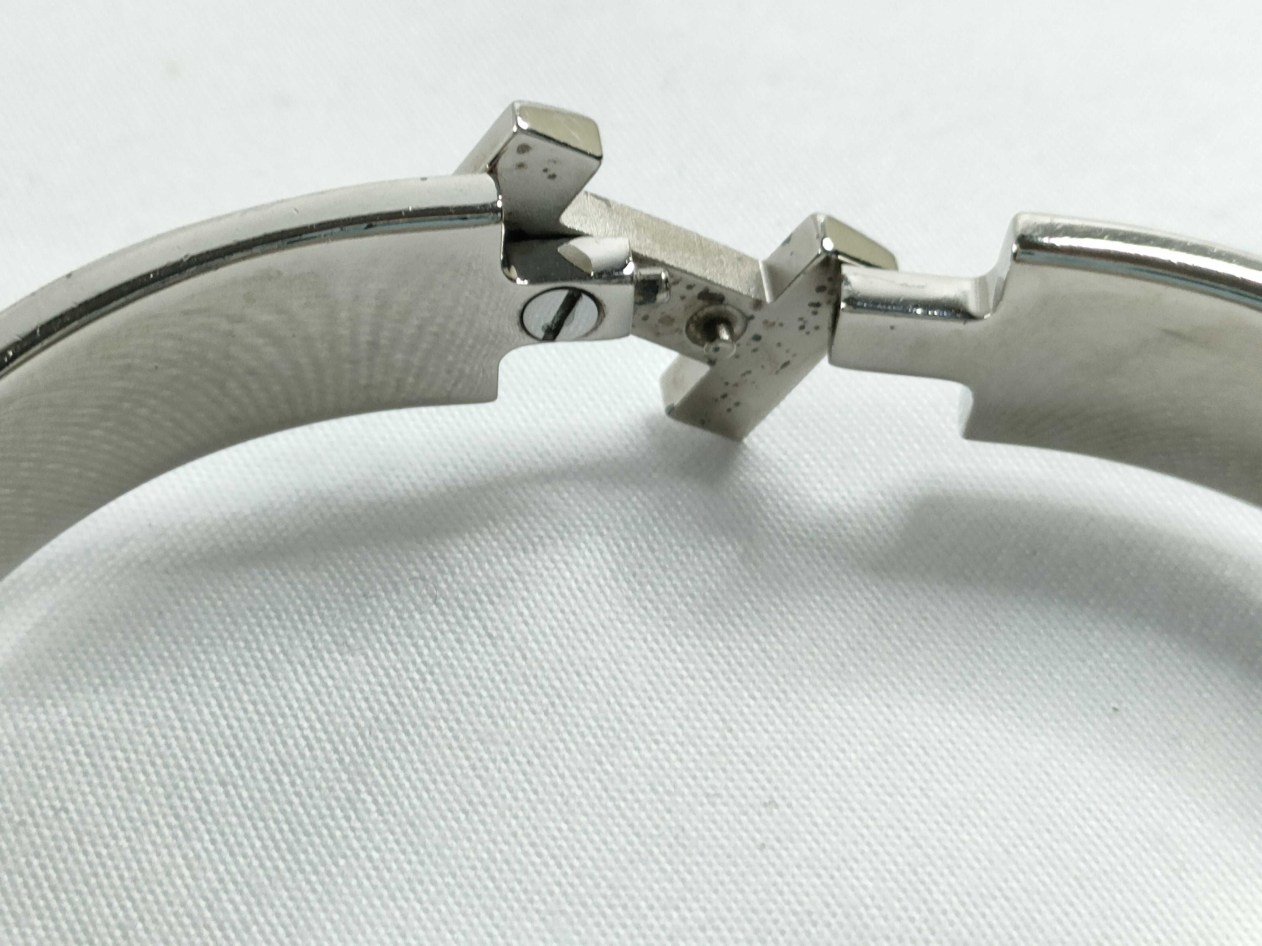 Hermès Clic Clac Silver Bracelet Bracelet/Bangle — view 9