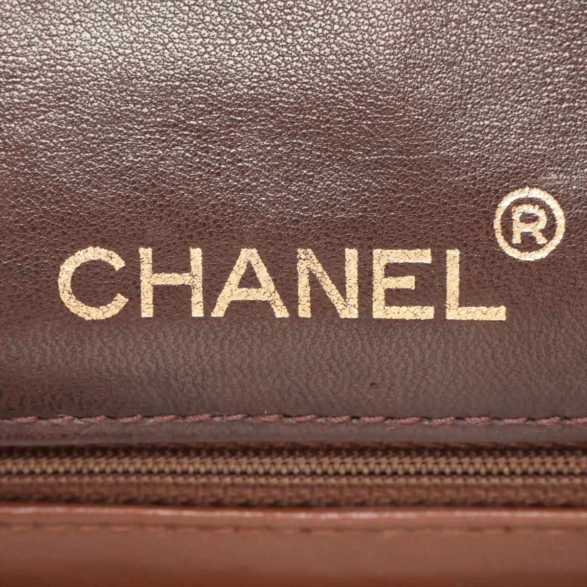 Mini Matelassé 17 Lambskin Single Flap Single Chain Bag, Brown with Gold Hardware, 1184178, Series 1, A01115 — view 10